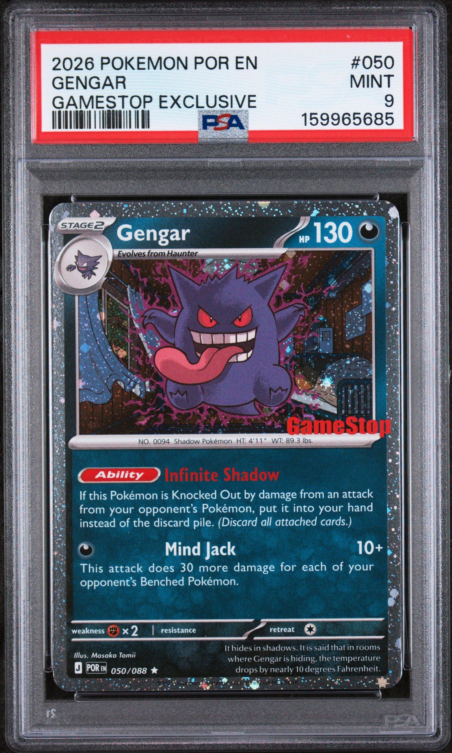 2026 Pokemon Por En-perfect Order 050 Gengar Gamestop Exclusive