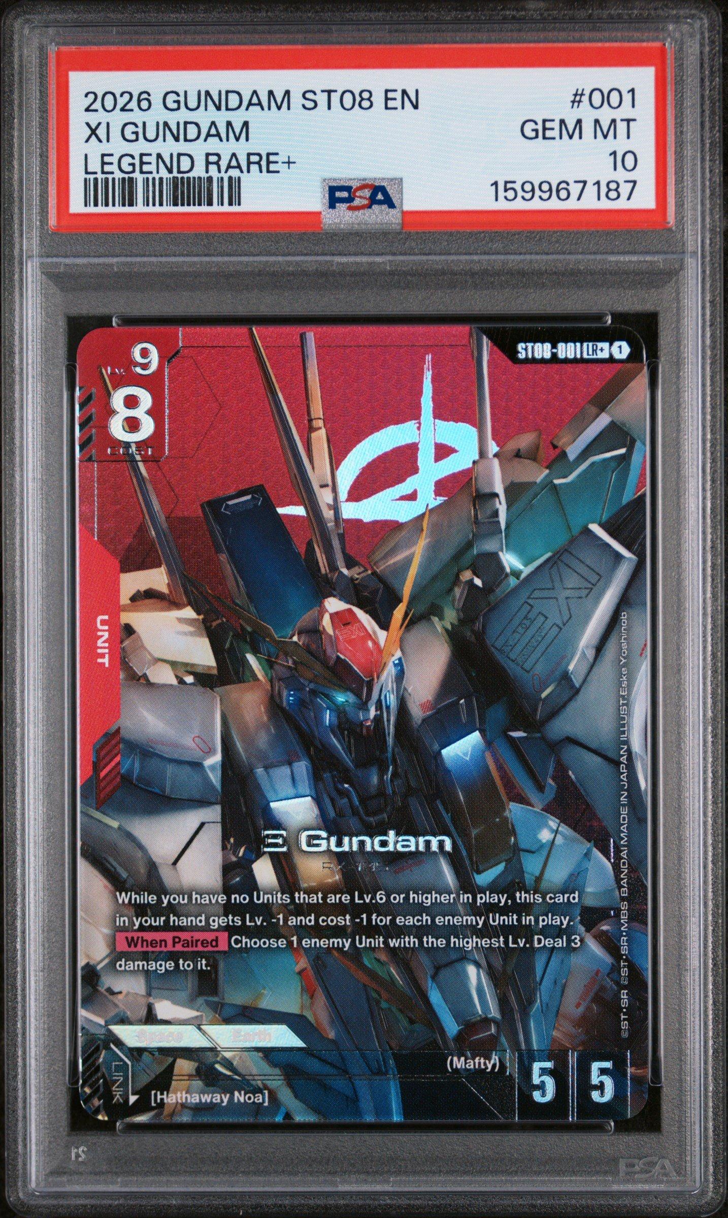 2026 Gundam St08-flash Of Radiance 001 Xi Gundam Legend Rare+ PSA