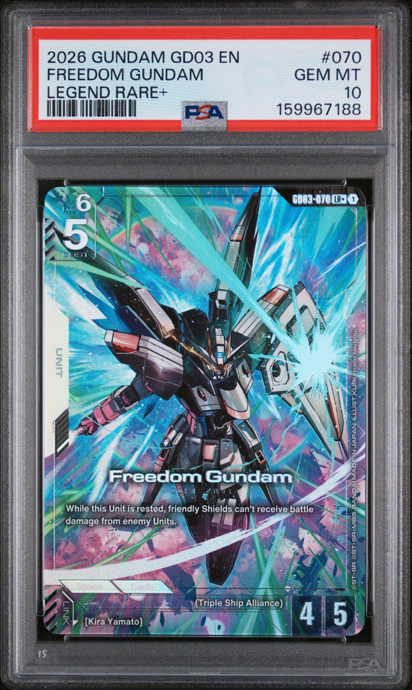 2026 Gundam Gd03-steel Requiem 070 Freedom Gundam Legend Rare+ PSA