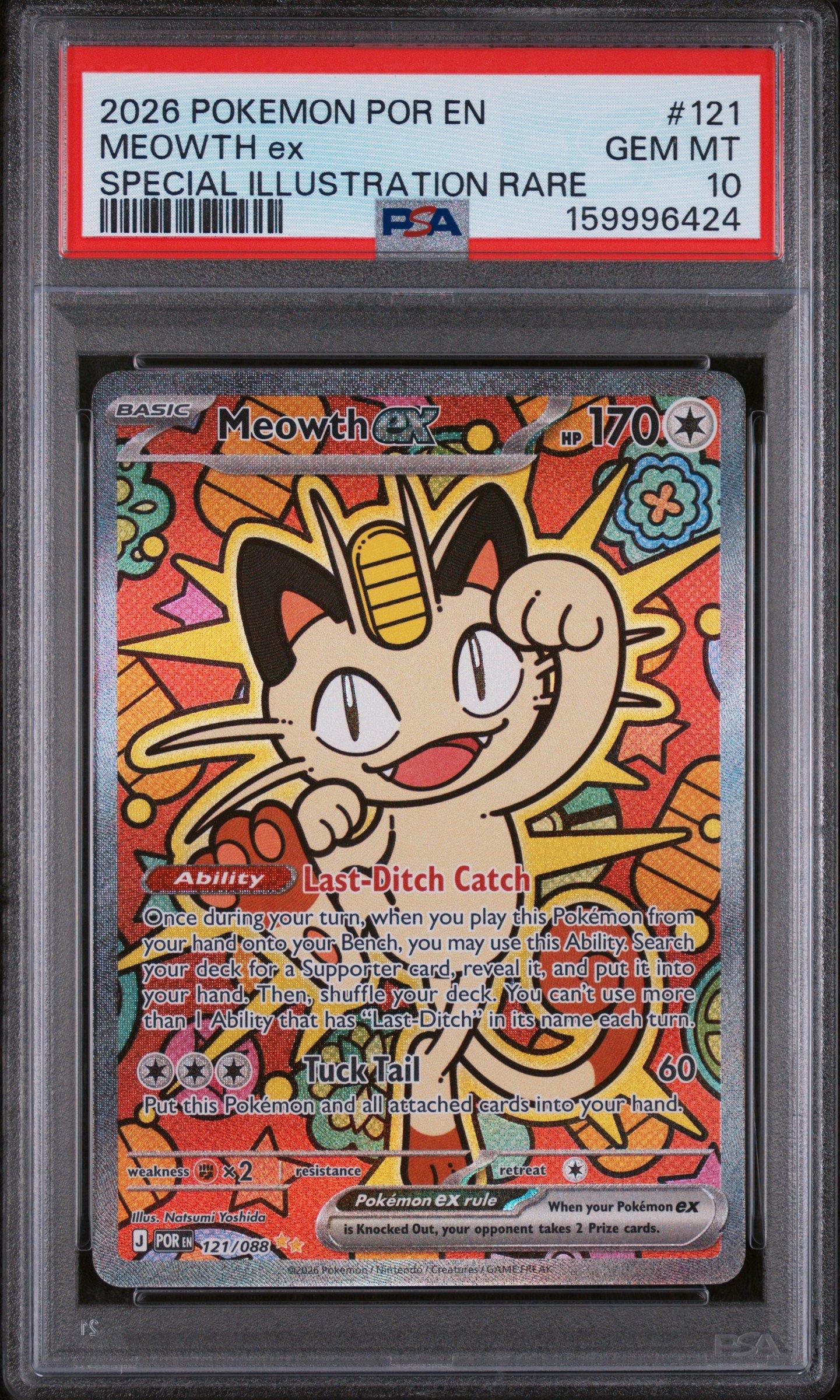 2026 Pokemon Por En-perfect Order 121 Meowth Ex Special
