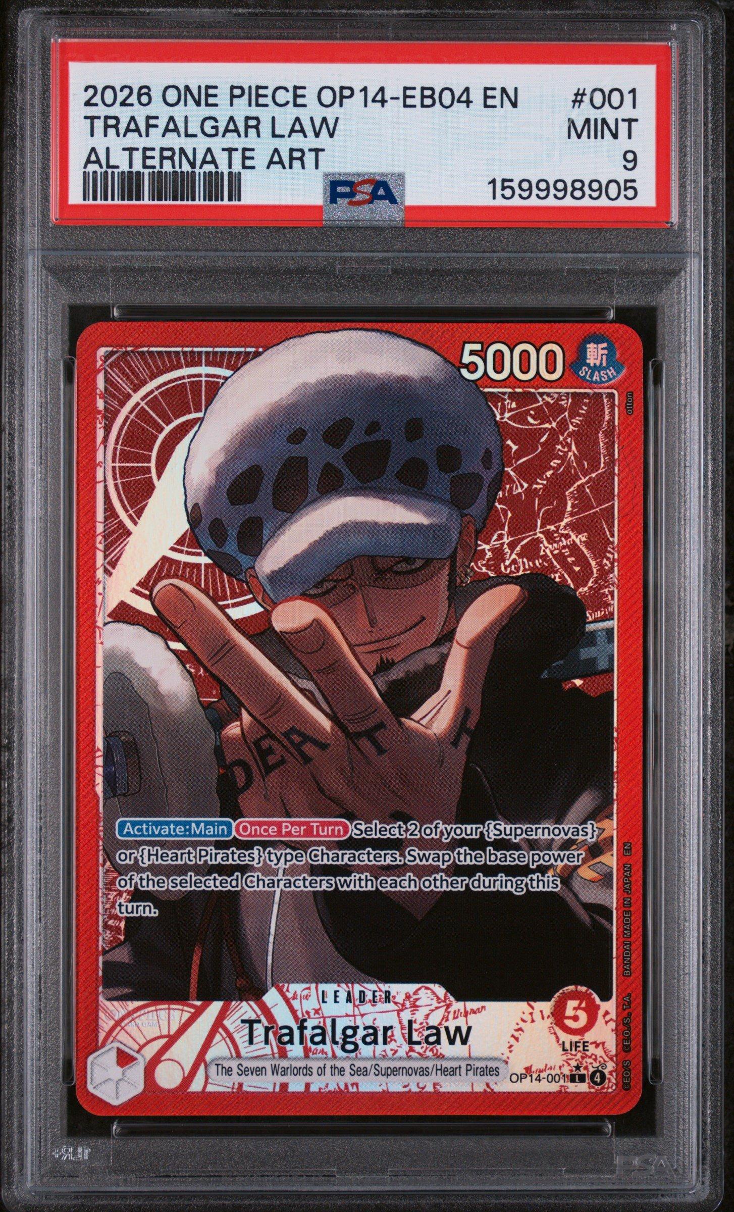 Please Obey The Law. 2026 One Piece Op14-eb04-the Azure Sea's Seven 001 Trafalgar Law