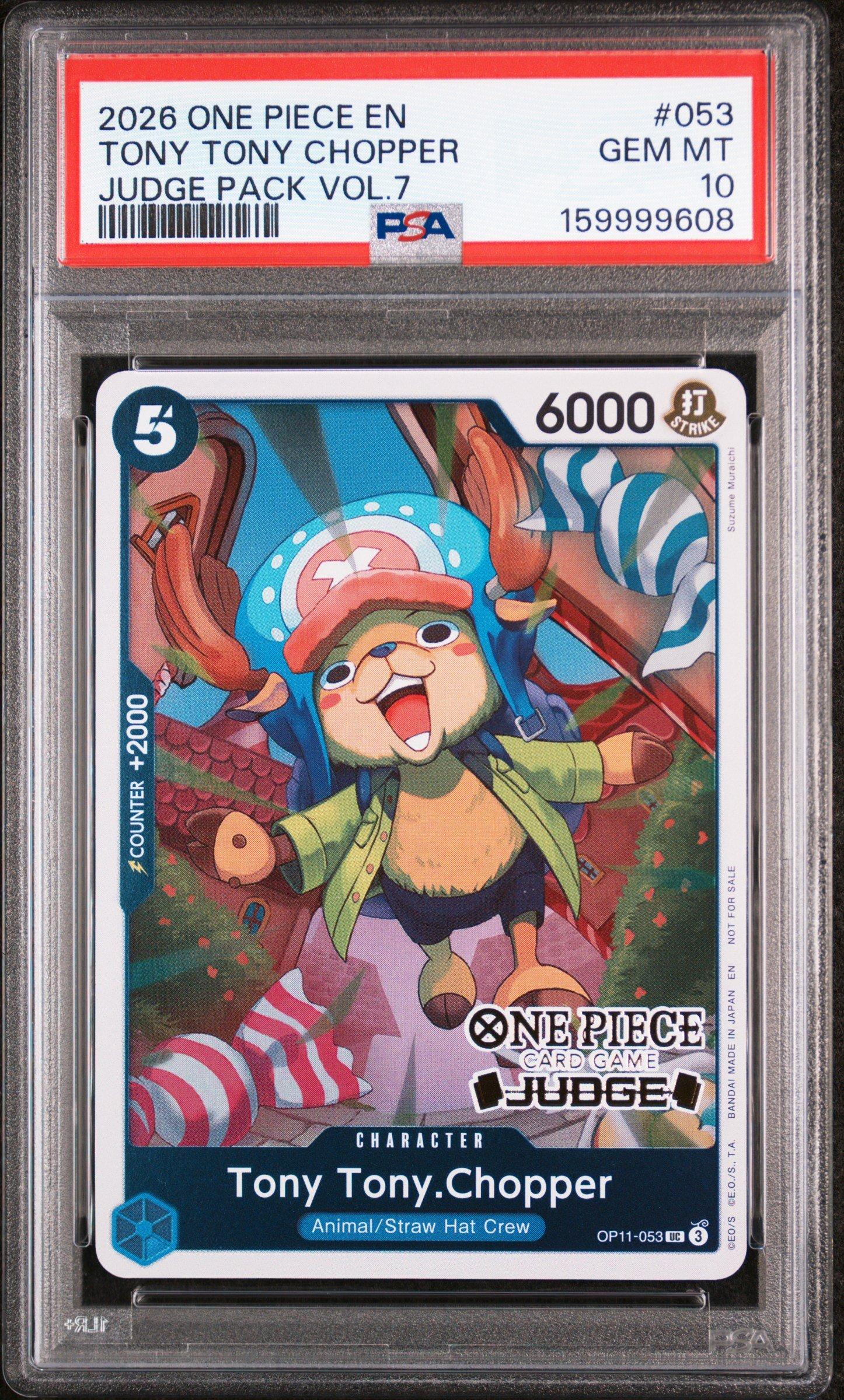 one piece card game judge pack 2026 Volume 7 053 Tony Tony Chopper PSA 10 you may rest this card to make it the new target of the attack.) [On Play] DON Prince Grus (Judge Pack Vol.