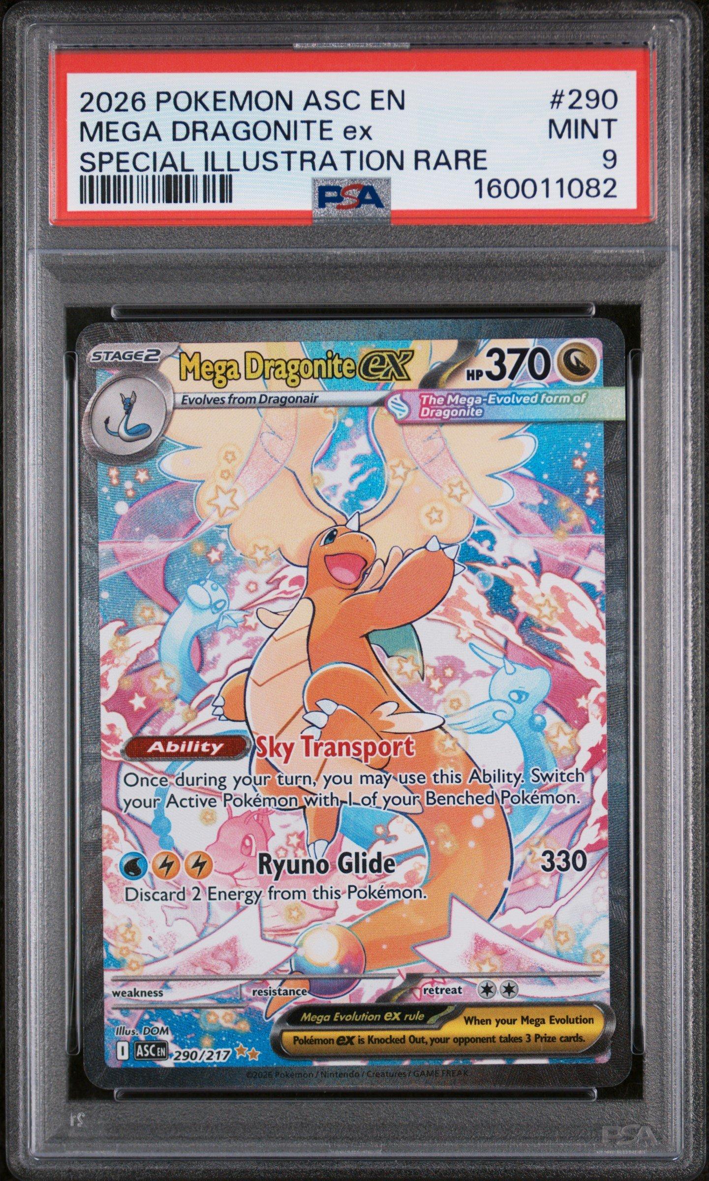 dragonite graded card MEGA EX 2025 Pokemon MEGA Dream Japanese Attack Rare #232 PSA Authenticated 10 MEGA DREAM ex Card Number Grading More Pokemon Cards With