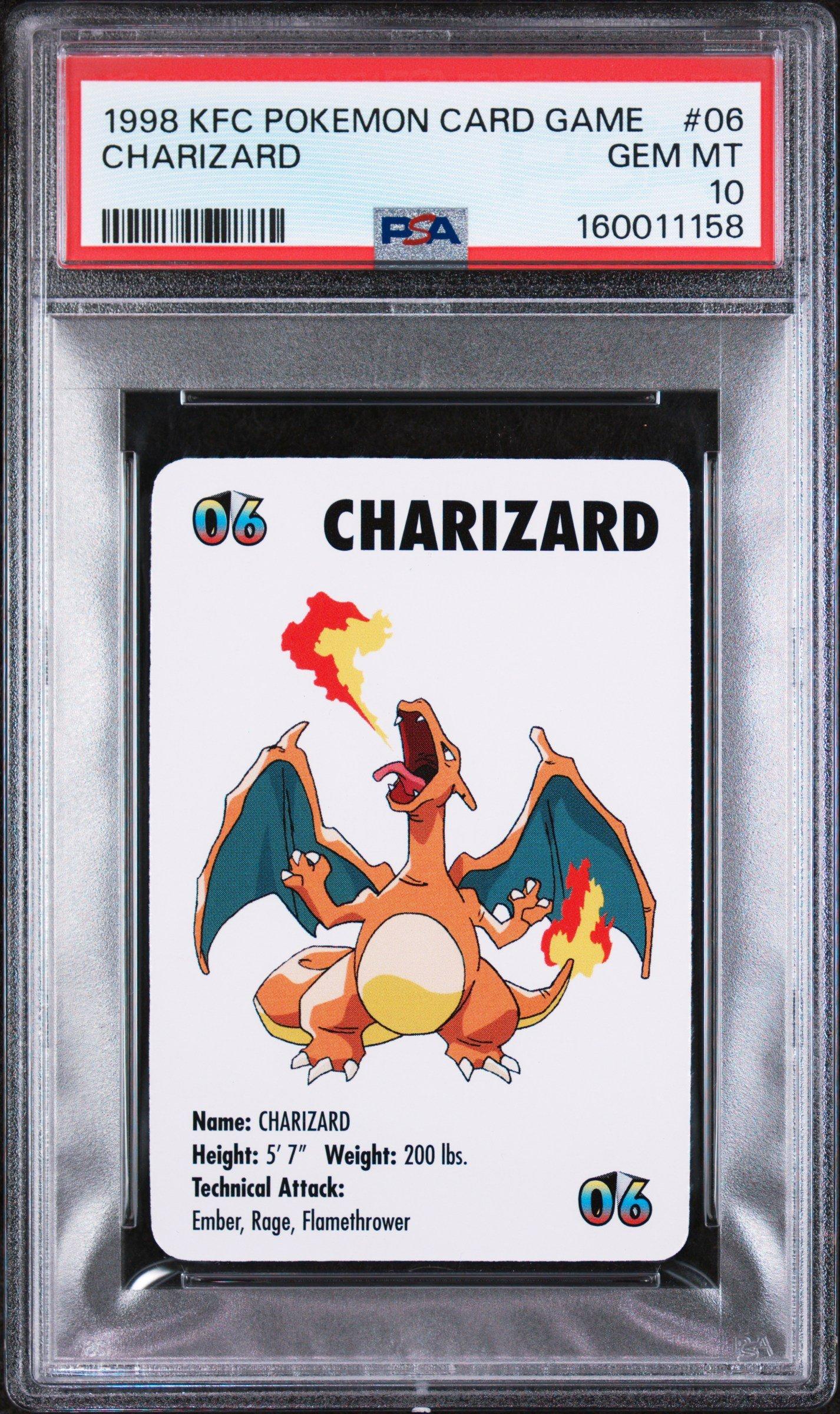 1998 Kfc Pokemon Card Game 06 Charizard PSA 10 Graded Card | GameStop