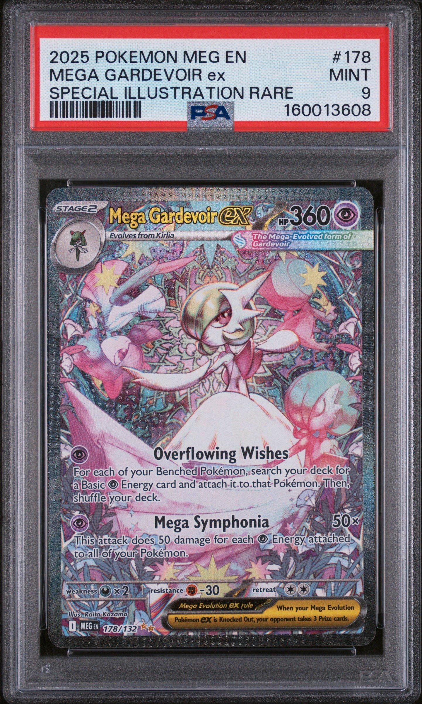 gardevoir rare card 2025 Pokemon Meg En-mega Evolution 178 Mega Gardevoir Ex Special  Illustration Rare PSA 9