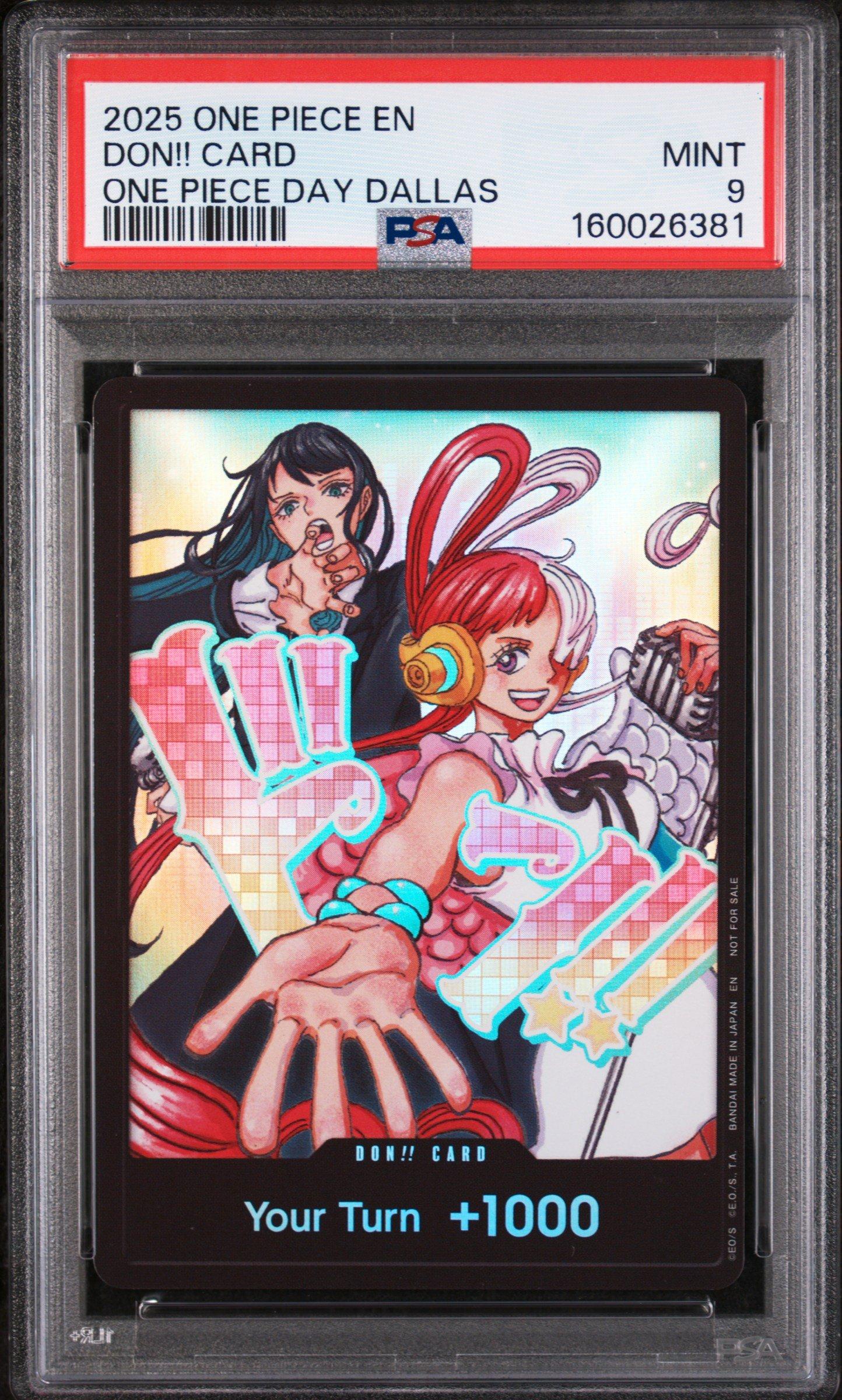 2025 One Piece Promos Don!! Card One Piece Day Dallas PSA 9 Graded