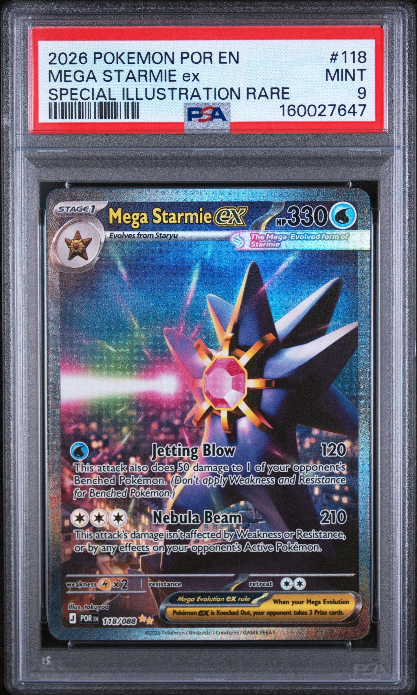 2026 Pokemon Por En-perfect Order 118 Mega Starmie Ex Special