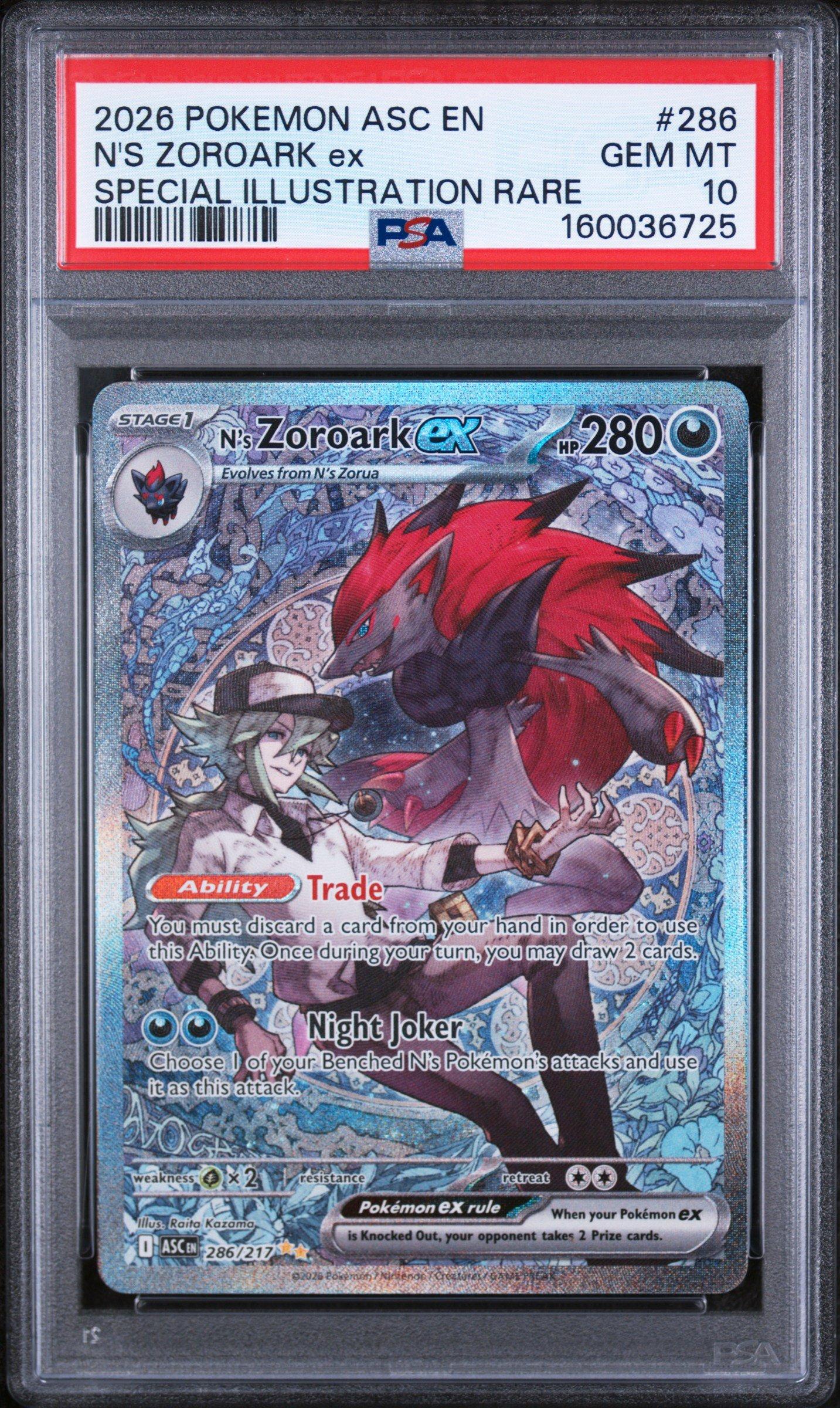2026 Pokemon Asc En-ascended Heroes 286 N's Zoroark Ex Special