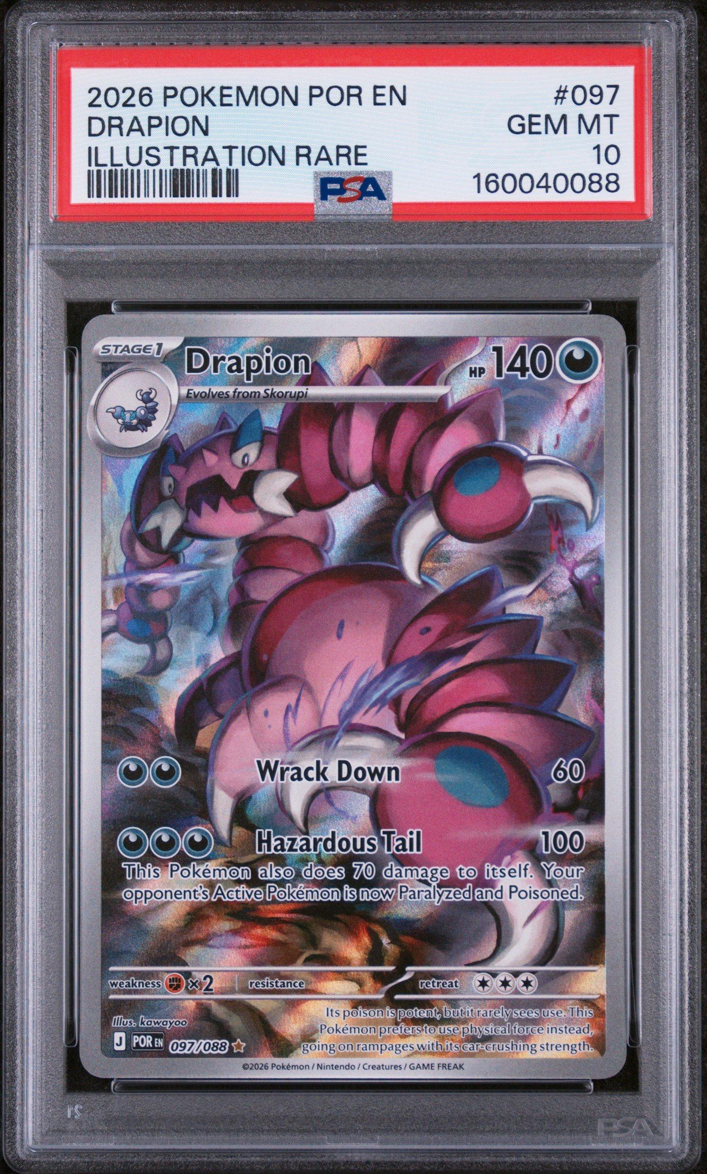 2026 Pokemon Por En-perfect Order 097 Drapion Illustration Rare