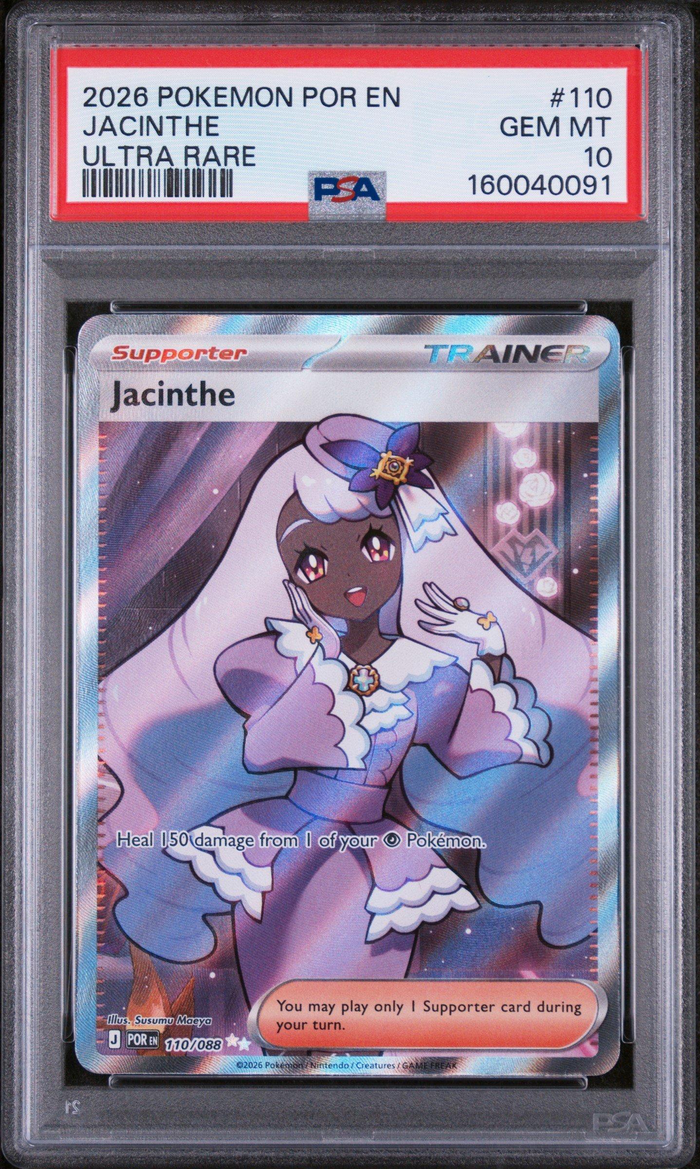 2026 Pokemon Por En-perfect Order 110 Jacinthe Ultra Rare PSA 10