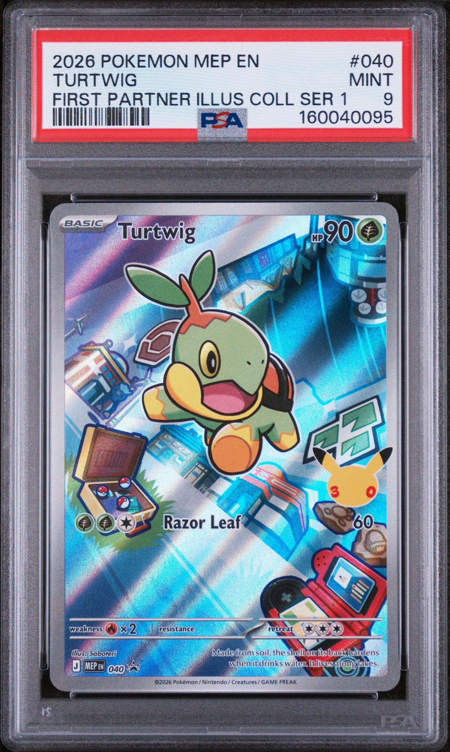 2026 Pokemon Mep En-me Black Star Promo 040 Turtwig First Partner