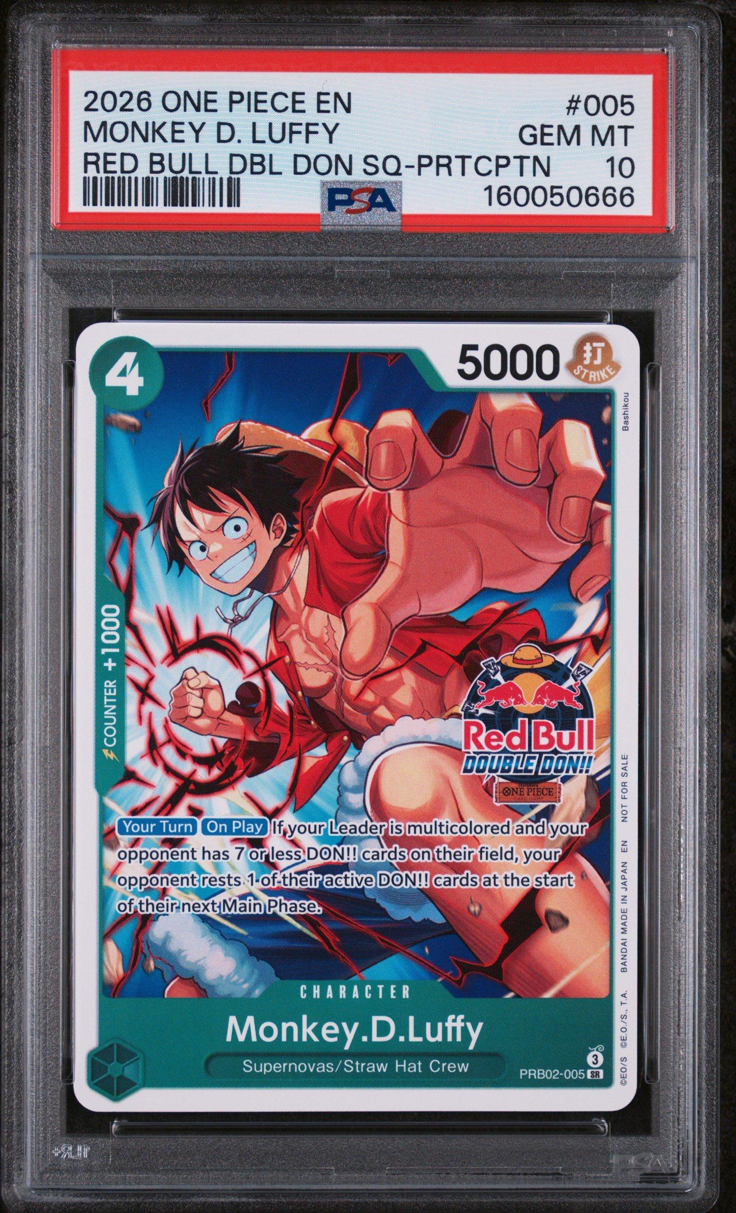 2022 One Piece Op01-romance Dawn 024 Monkey D. Luffy PSA 10 Graded