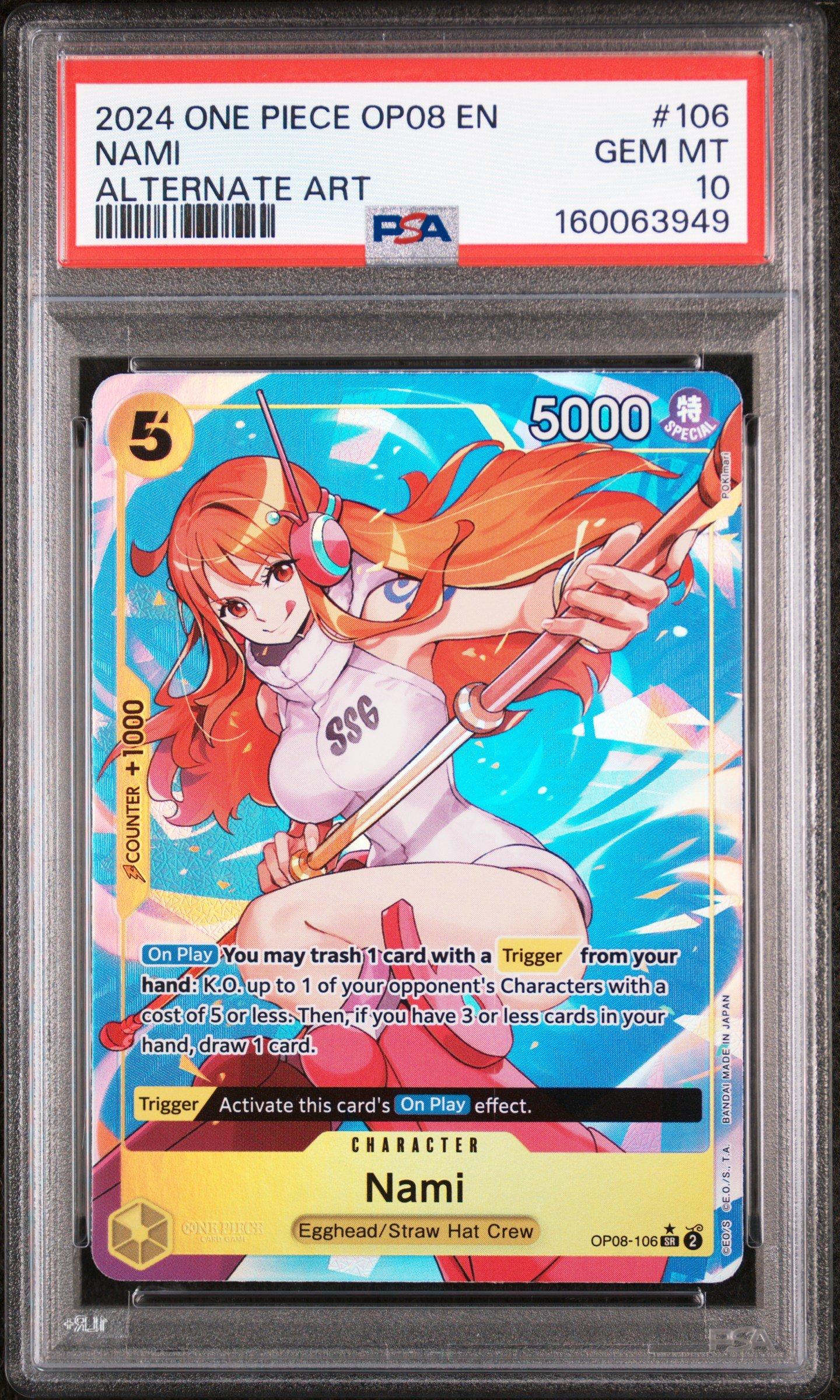 PSA10 ナミ OP08-106 2024 One Piece Op08-two Legends 106 Nami Alternate Art PSA 10