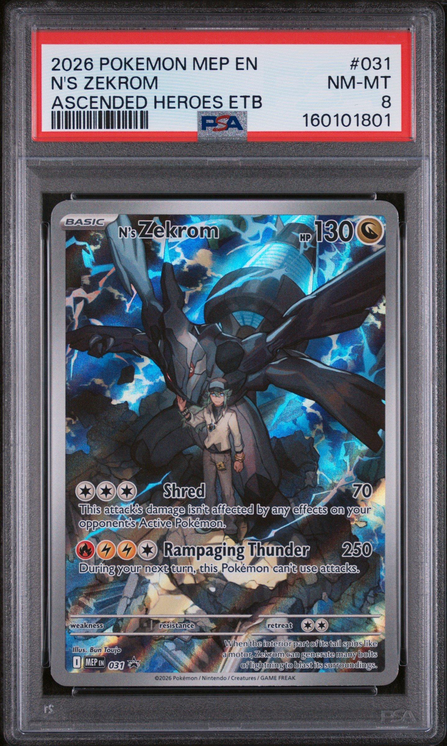 2026 Pokemon Mep En-me Black Star Promo 031 N's Zekrom Ascended