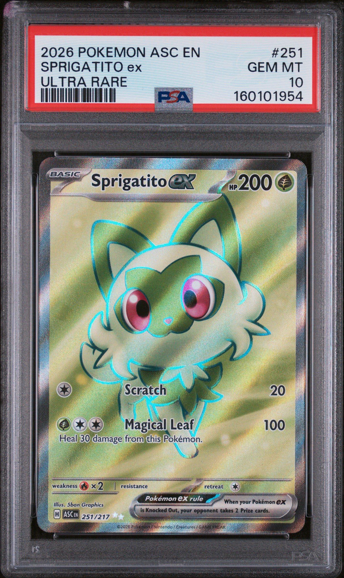 2026 Pokemon Asc En-ascended Heroes 251 Sprigatito Ex Ultra Rare