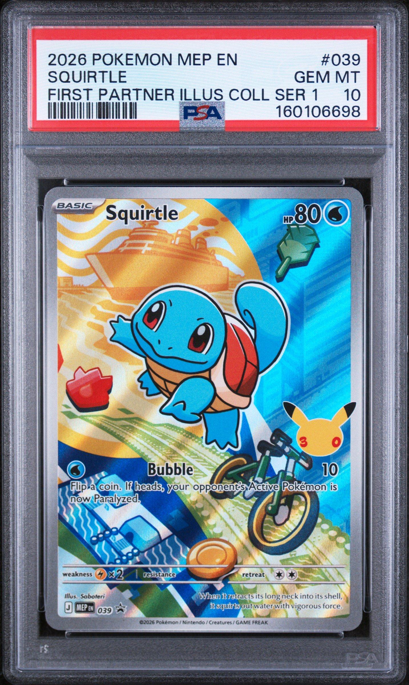 2026 Pokemon Mep En-me Black Star Promo 039 Squirtle First Partner