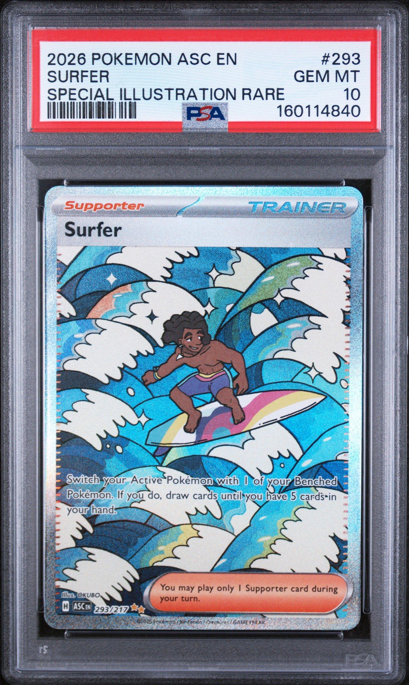 surfer pokemon card Pokemon TCG Surfer 235/191 Surging Sparks Ultra Rare NM