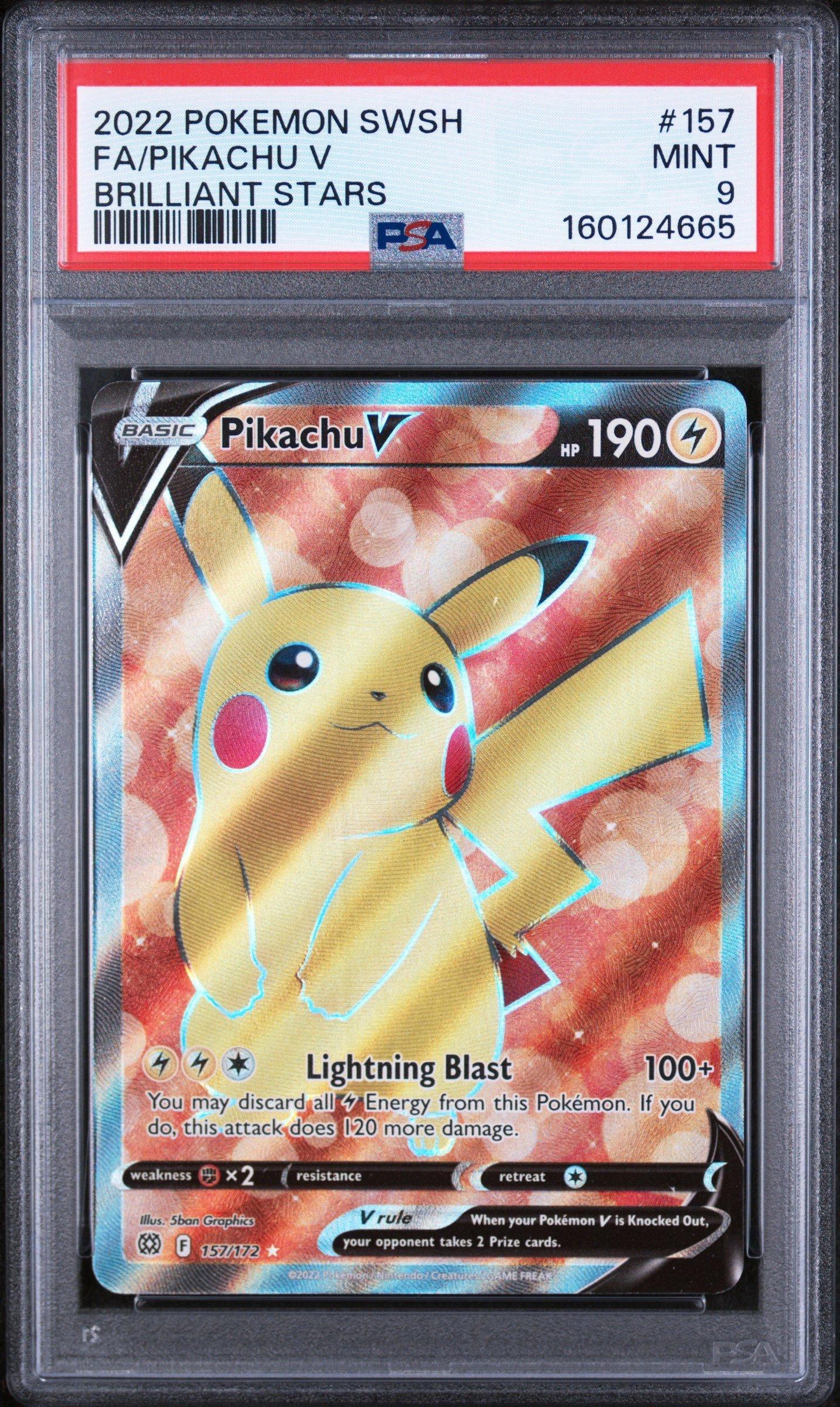 2022 Pokemon Sword & Shield Brilliant Stars 157 Full Art/pikachu V