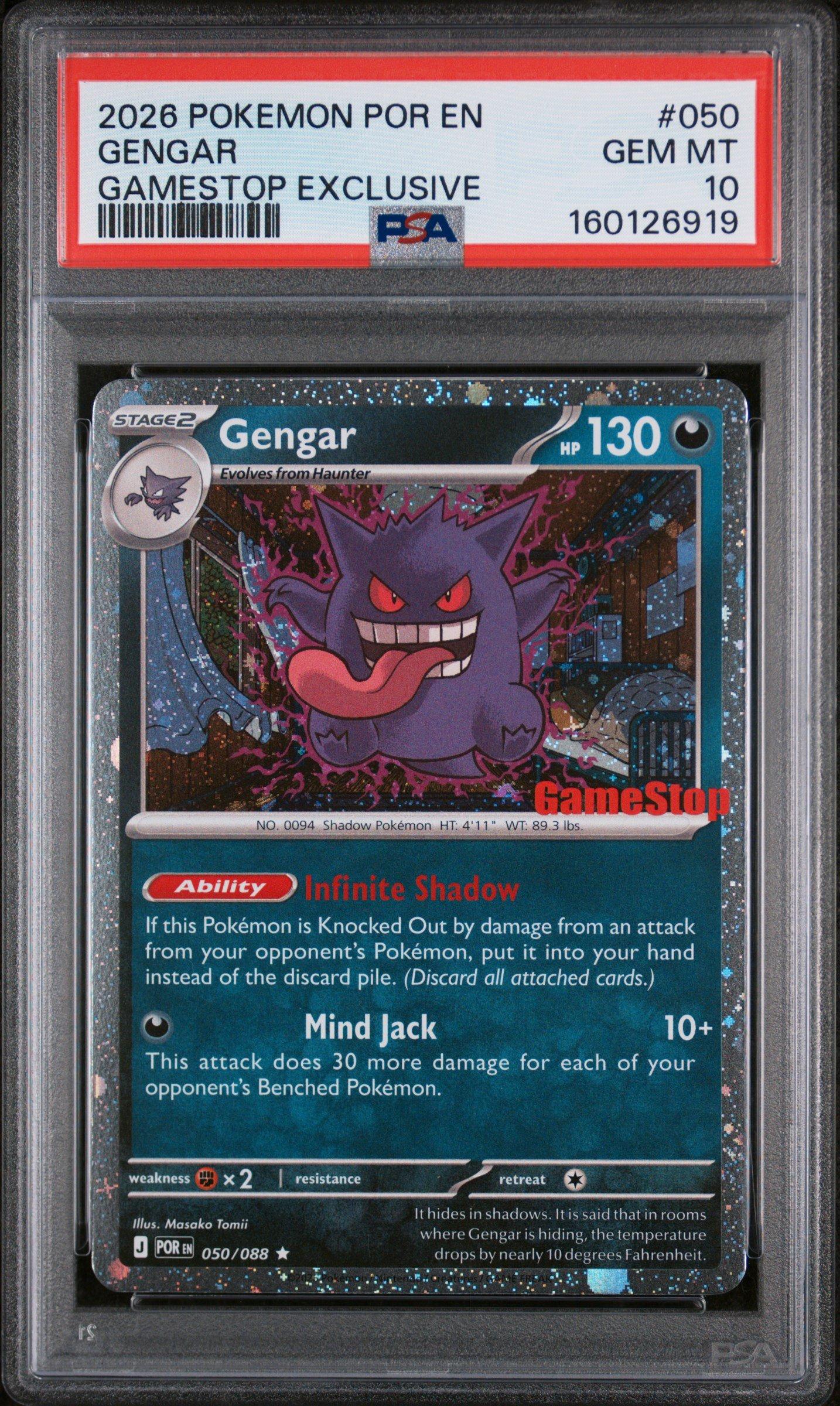 Perfect Order Gengar Gamestop Exclusive 050 PSA 10 Pokemon graded card