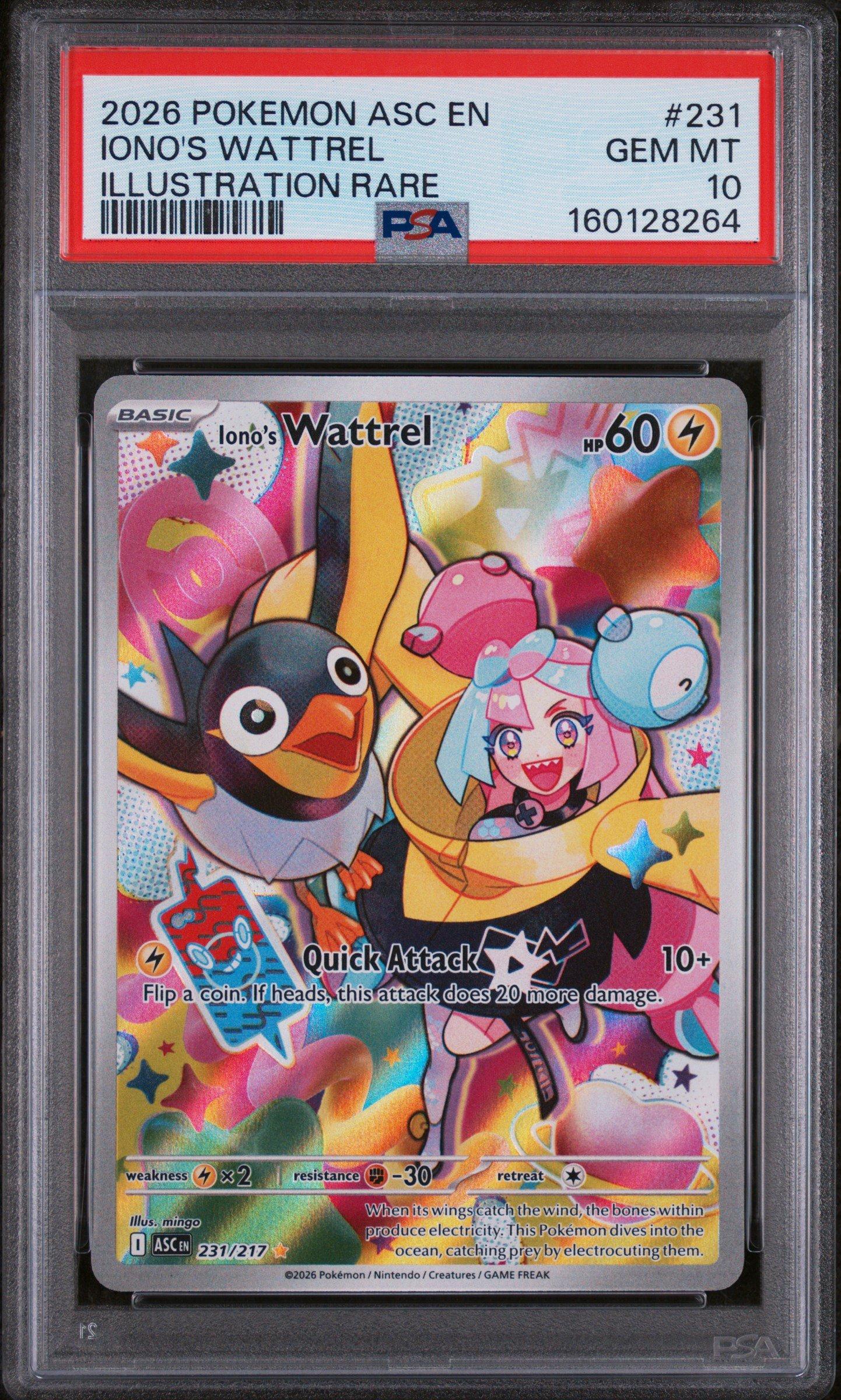 2026 Pokemon Asc En-ascended Heroes 231 Iono's Wattrel