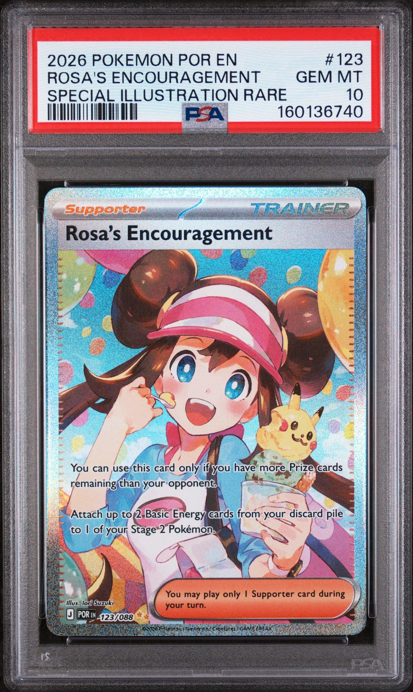 2026 Pokemon Por En-perfect Order 123 Rosa's Encouragement Special