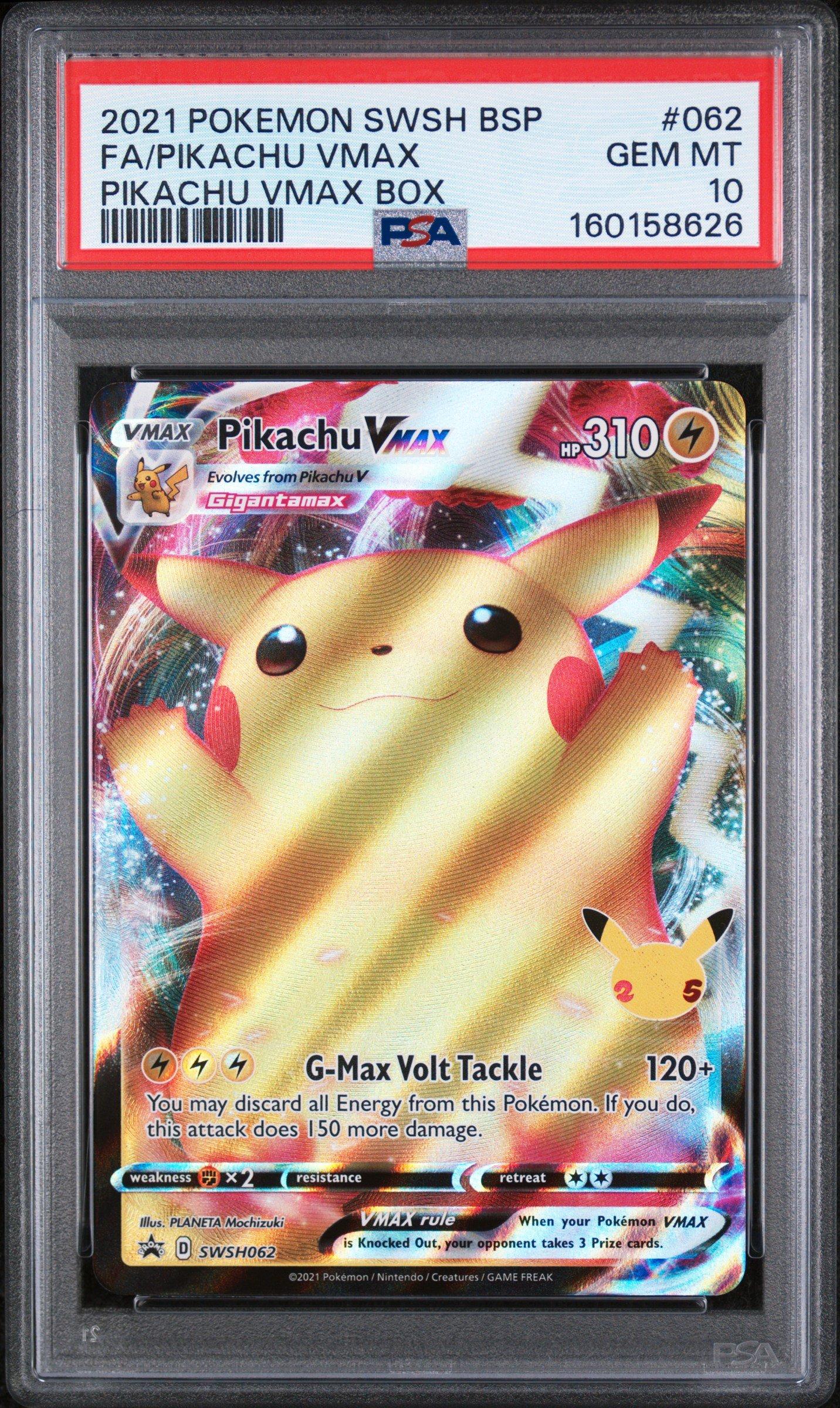 2021 Pokemon Swsh Black Star Promo 062 Full Art/pikachu Vmax