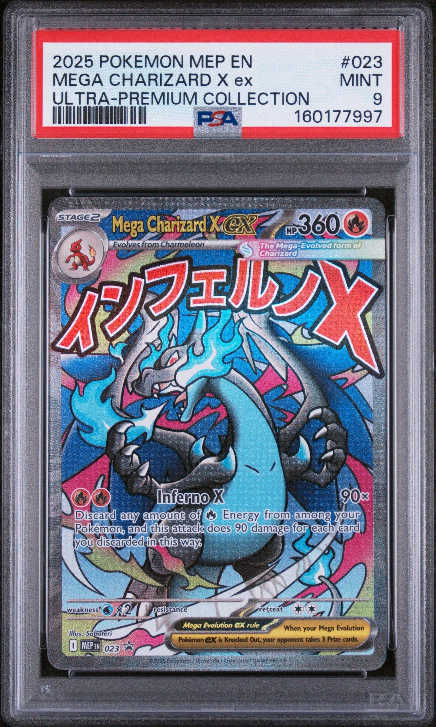2025 Pokemon Mep En-me Black Star Promo 023 Mega Charizard X Ex