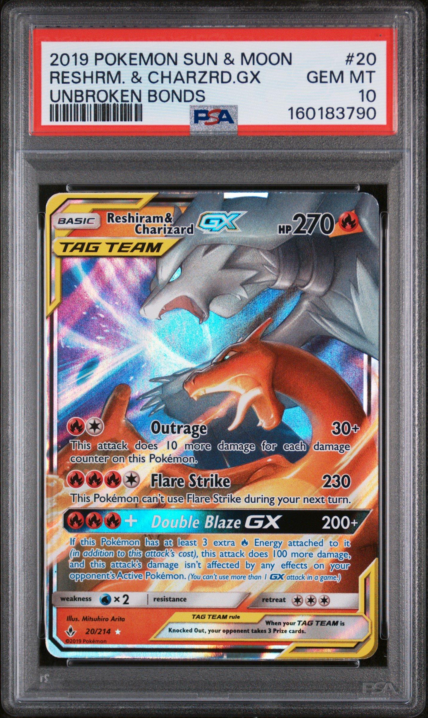 charizard and reshiram pokemon card  & Charizard-GX art depiction of Reshiram and Charizard that makes it a true standout piece Reshiram & Charizard GX 217/214