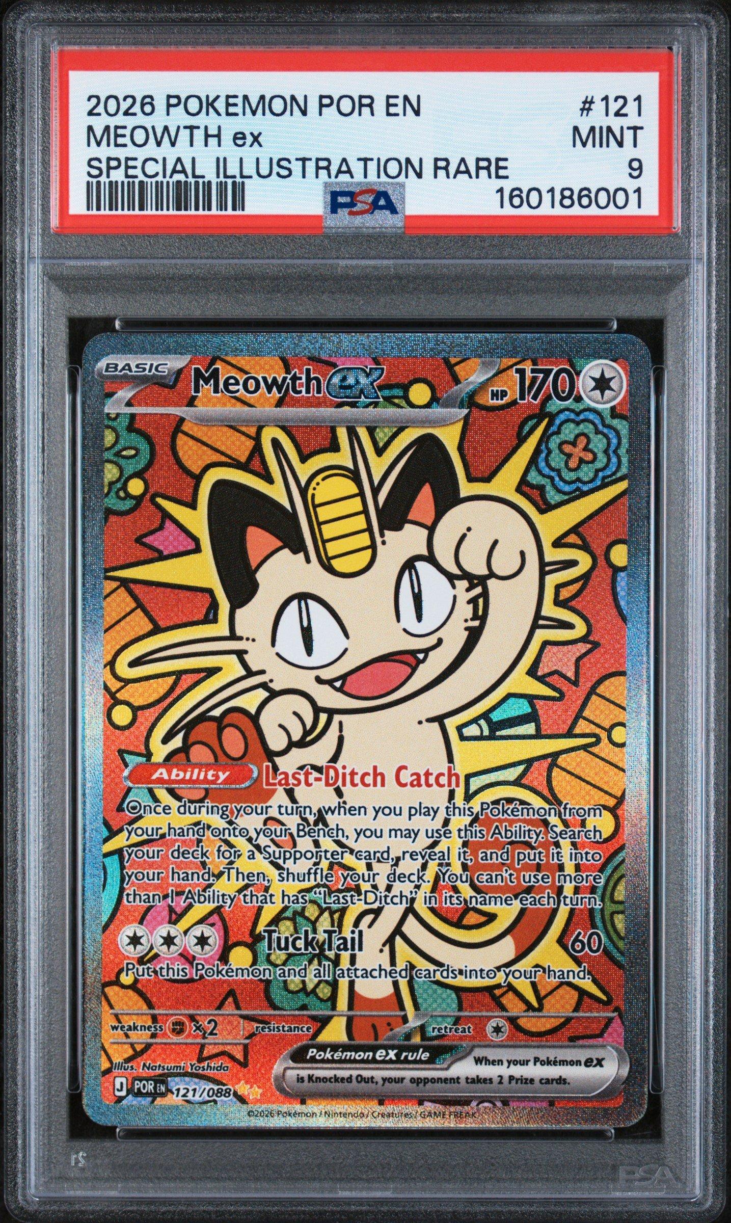 2026 Pokemon Por En-perfect Order 121 Meowth Ex Special