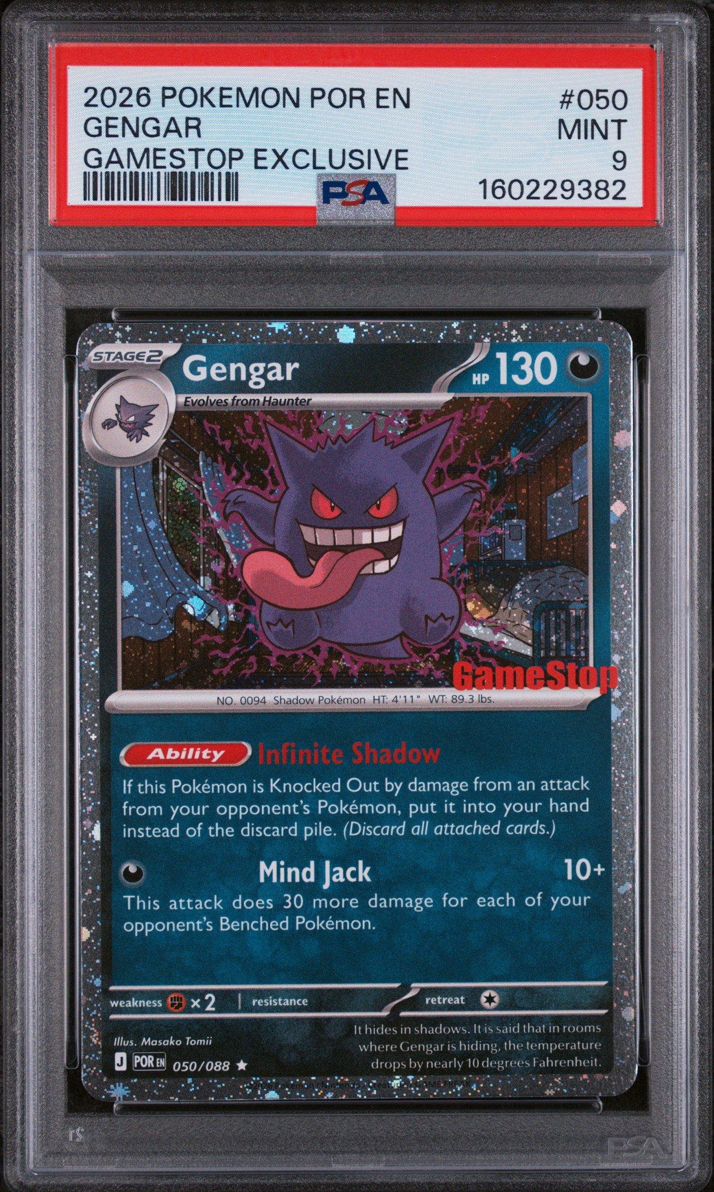 2026 Pokemon Por En-perfect Order 050 Gengar Gamestop Exclusive