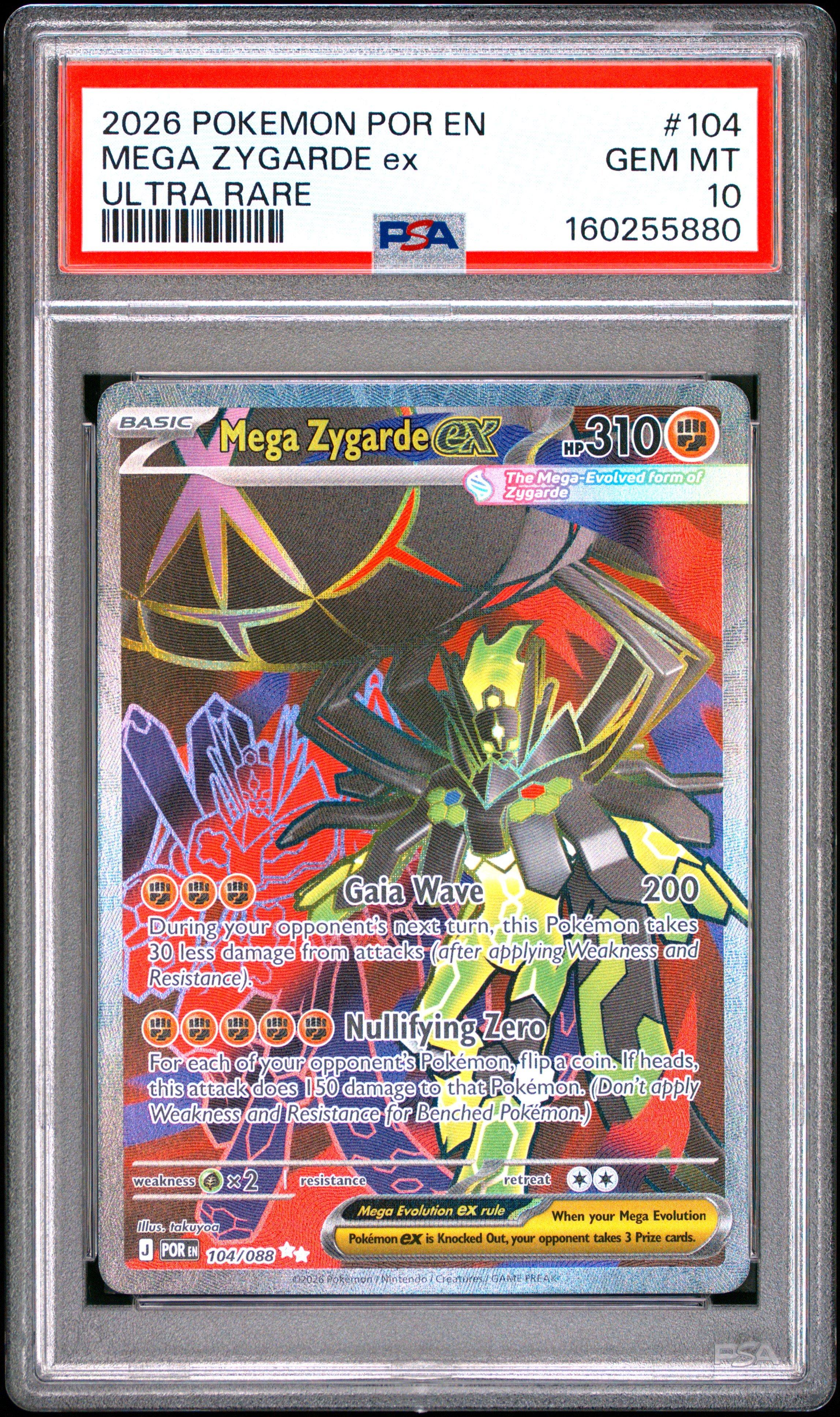 2026 Pokemon Por En-perfect Order 104 Mega Zygarde Ex Ultra Rare