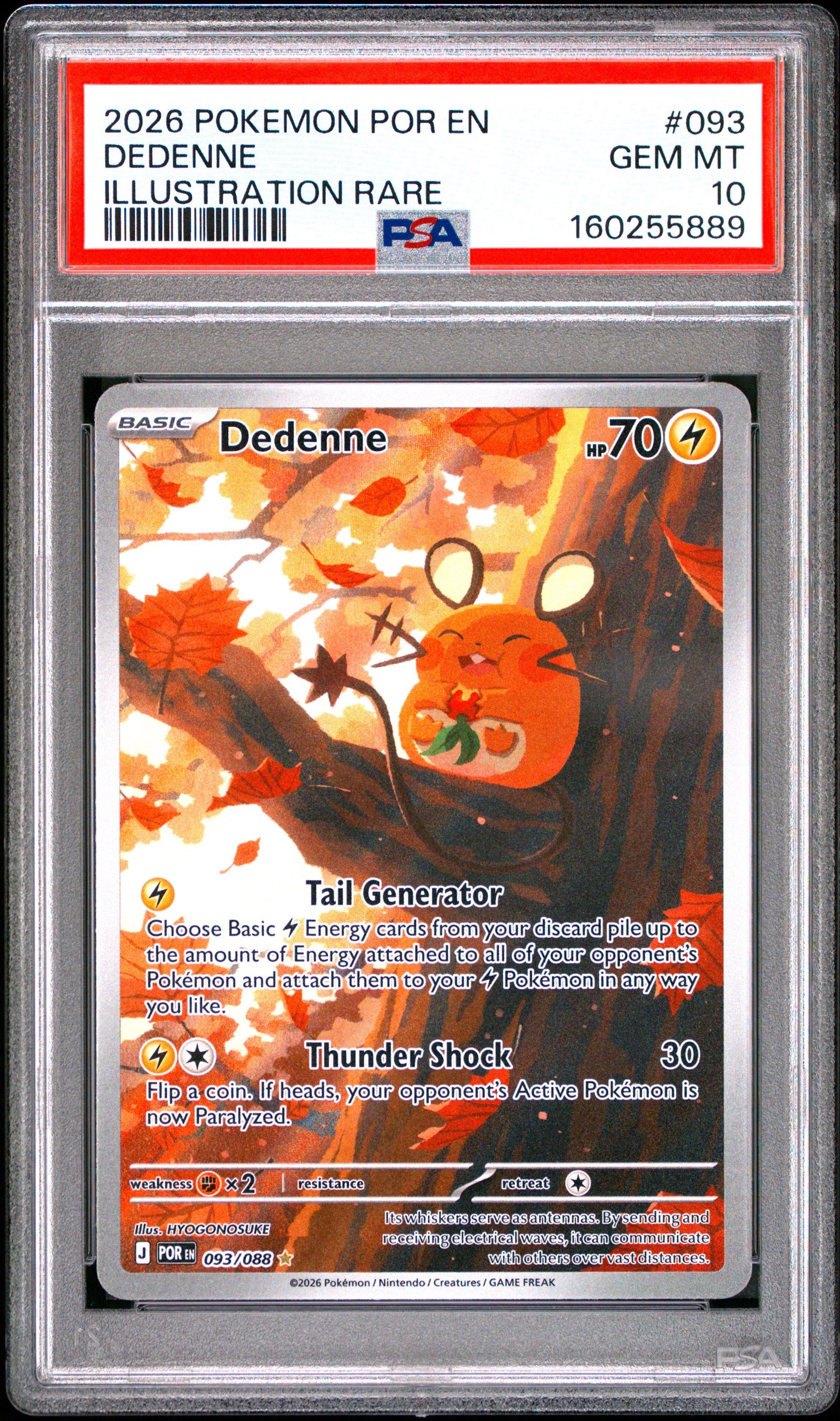 2026 Pokemon Por En-perfect Order 093 Dedenne Illustration Rare