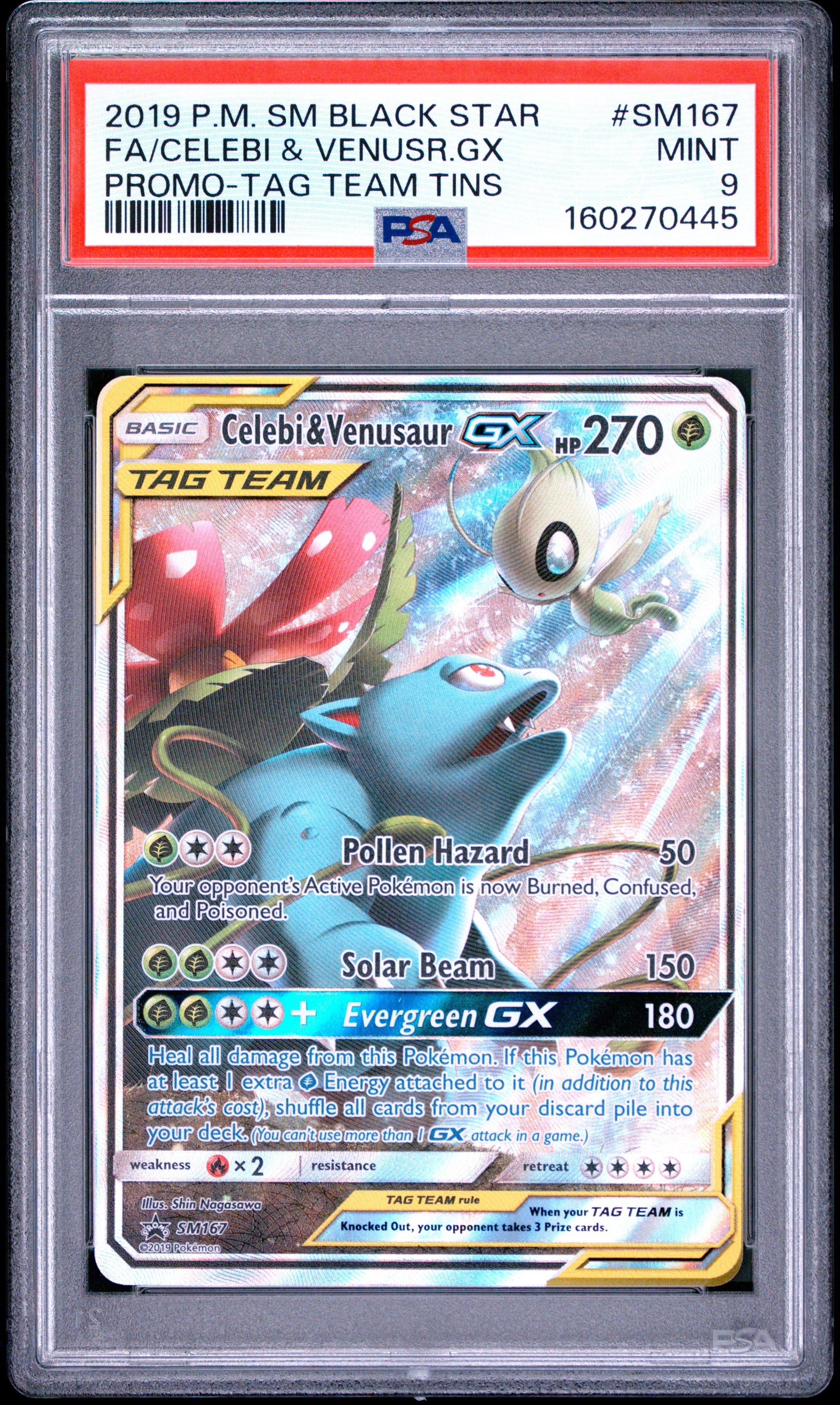 2019 Pokemon Sm Black Star Promo Sm167 Full Art/celebi & Venusaur