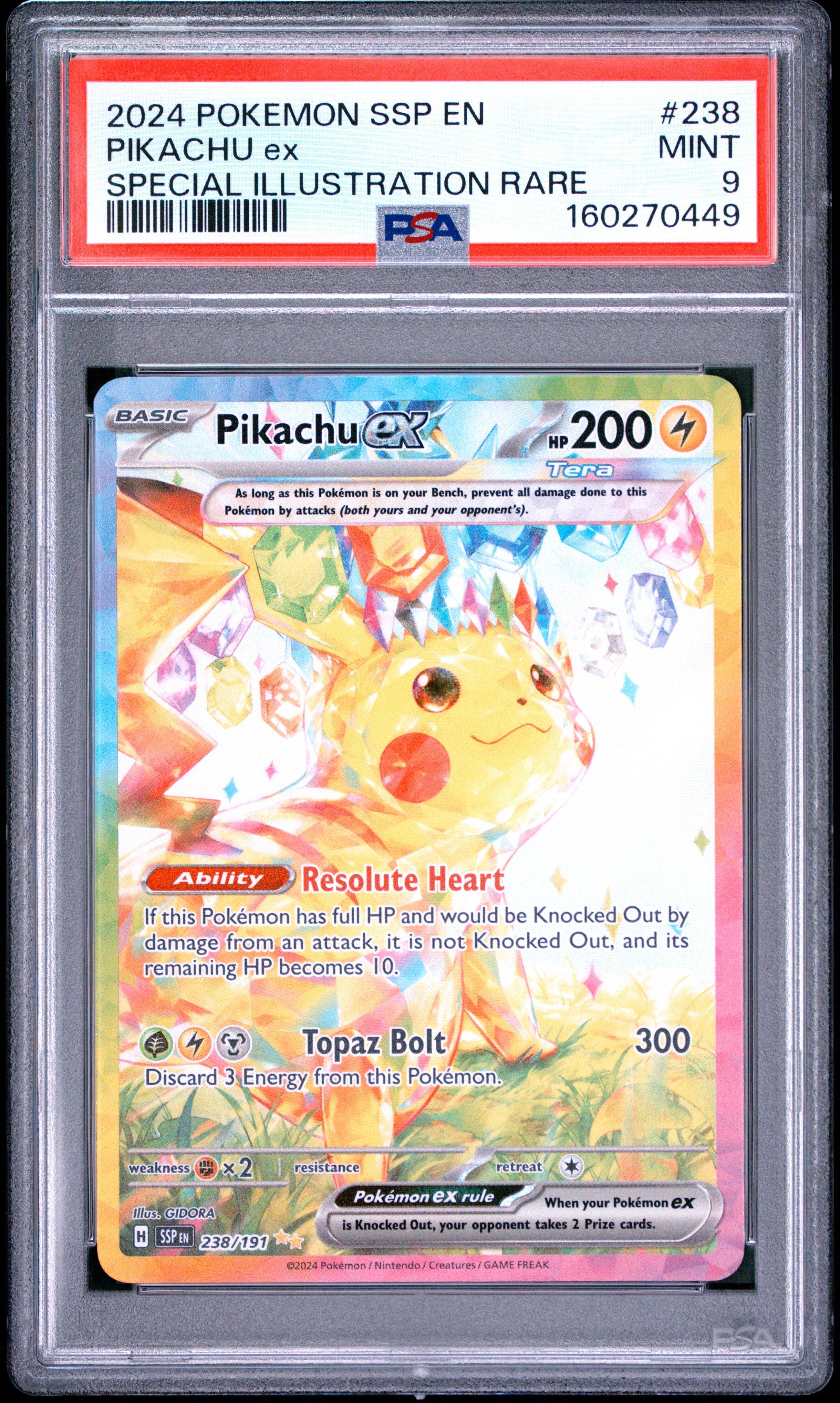2024 Pokemon Ssp En-surging Sparks 238 Pikachu Ex Special