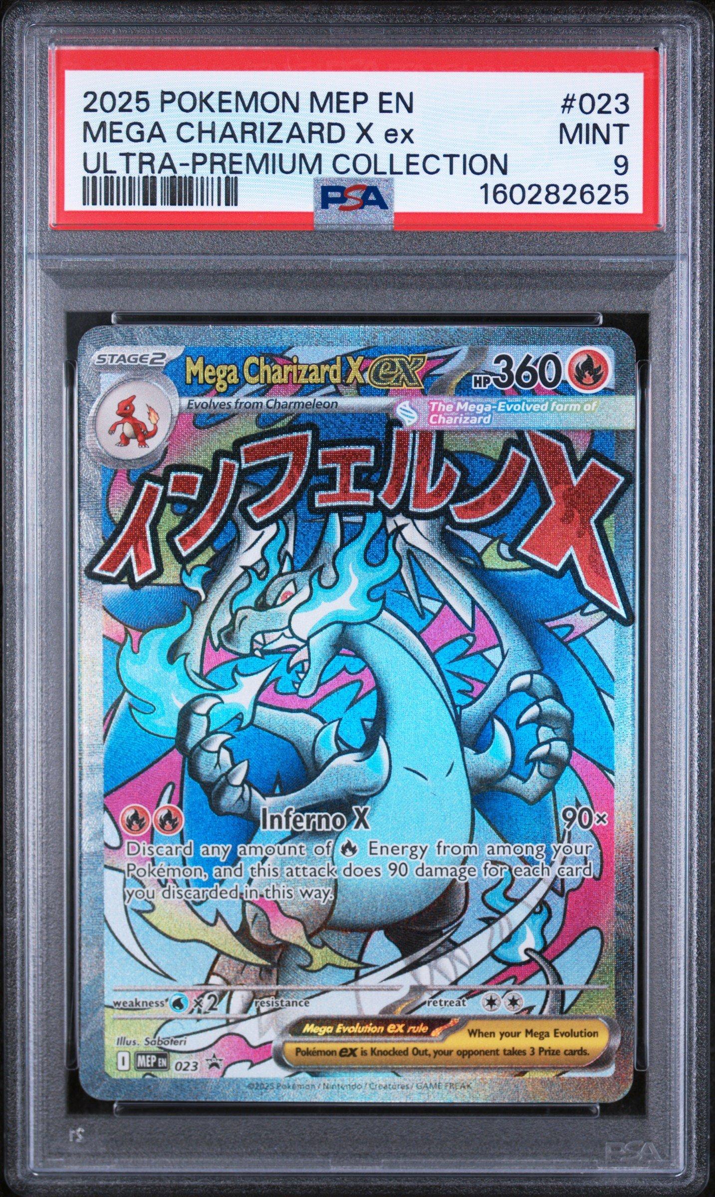 2025 Pokemon Mep En-me Black Star Promo 023 Mega Charizard X Ex