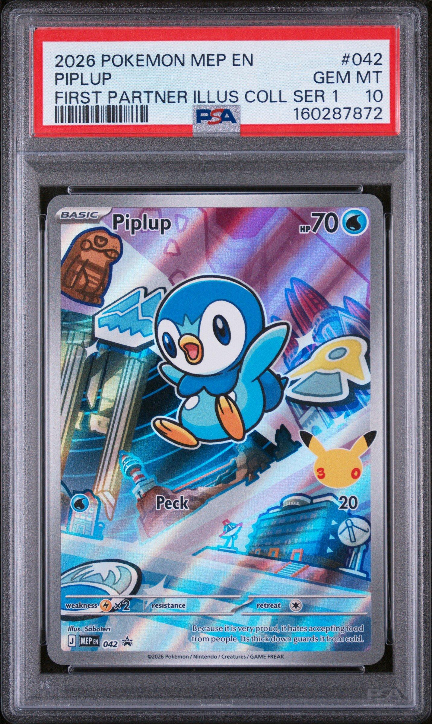 piplup pokemon cards Custom Handpainted Collectible Gift Pokémon Card it cant attack during your opponents next turn 2007 Diamond and Pearl Piplup