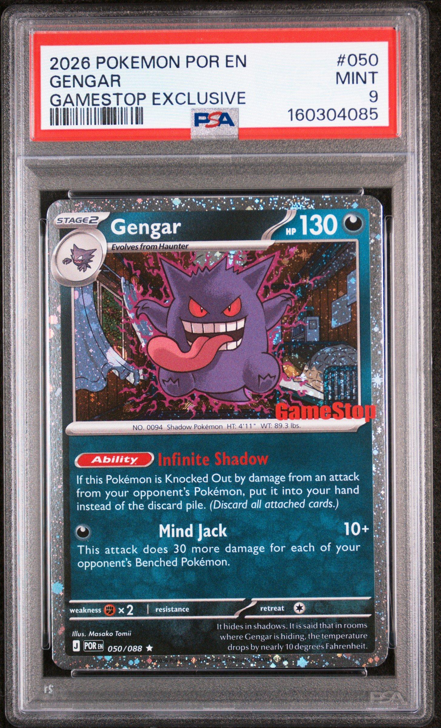 2026 Pokemon Por En-perfect Order 050 Gengar Gamestop Exclusive