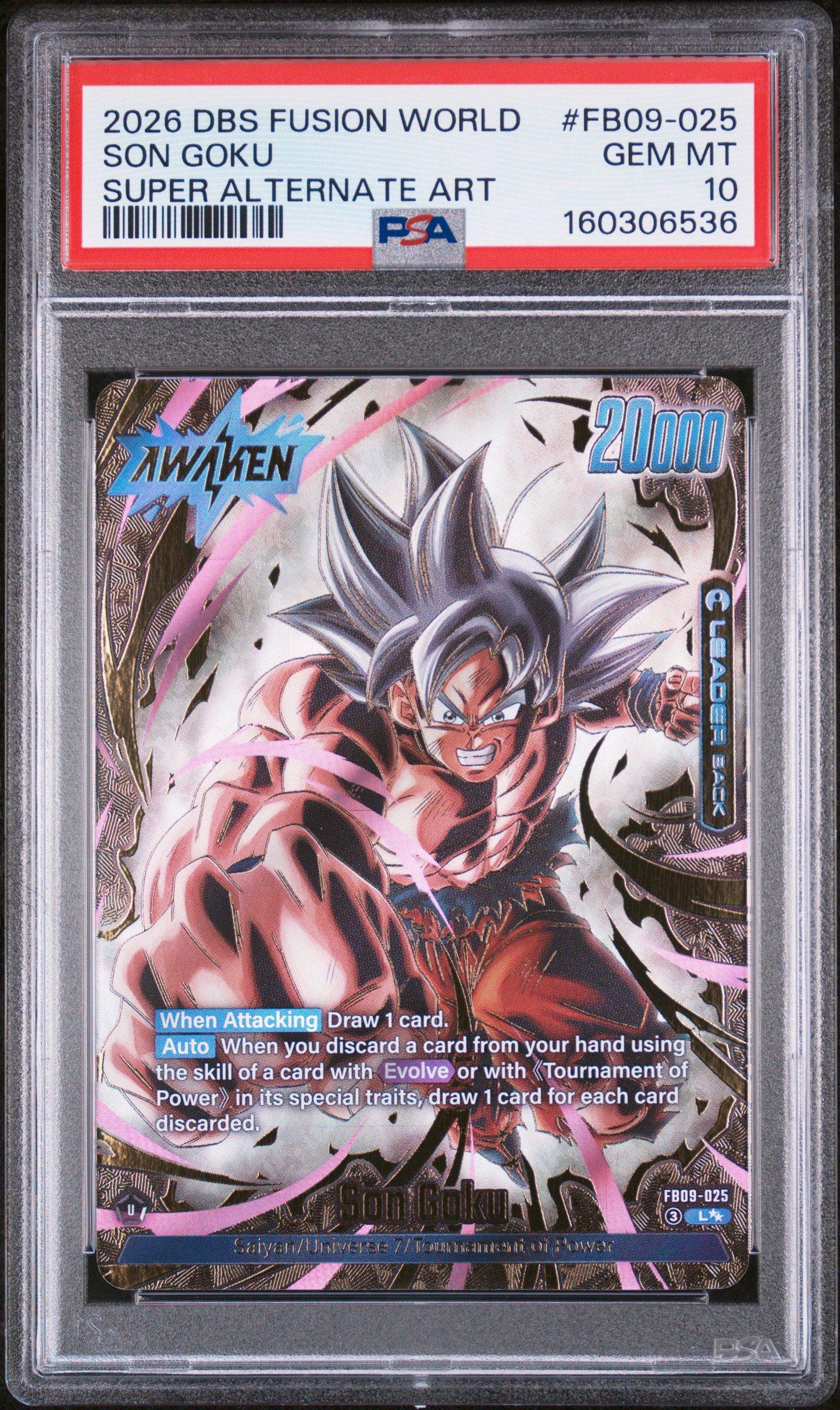 CGC10 PSA10 以上　孫悟空　L FB09-025 2026 Dragon Ball Super Fusion World Dual Evolution Fb09-025 Son