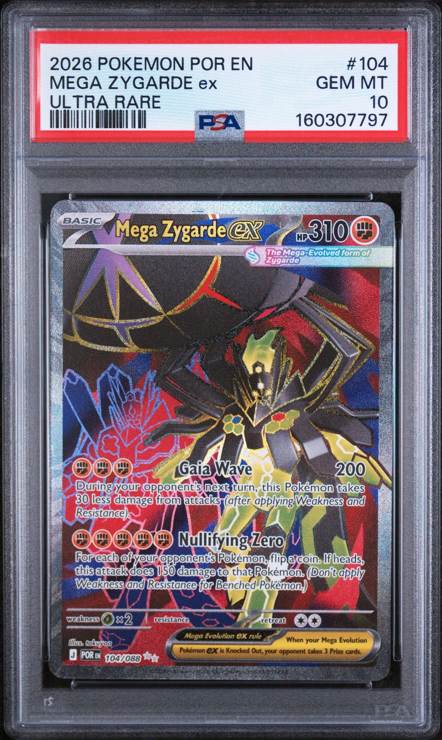 ☆　No.15 No.T4 No.25 2026 Pokemon Por En-perfect Order 104 Mega Zygarde Ex Ultra Rare