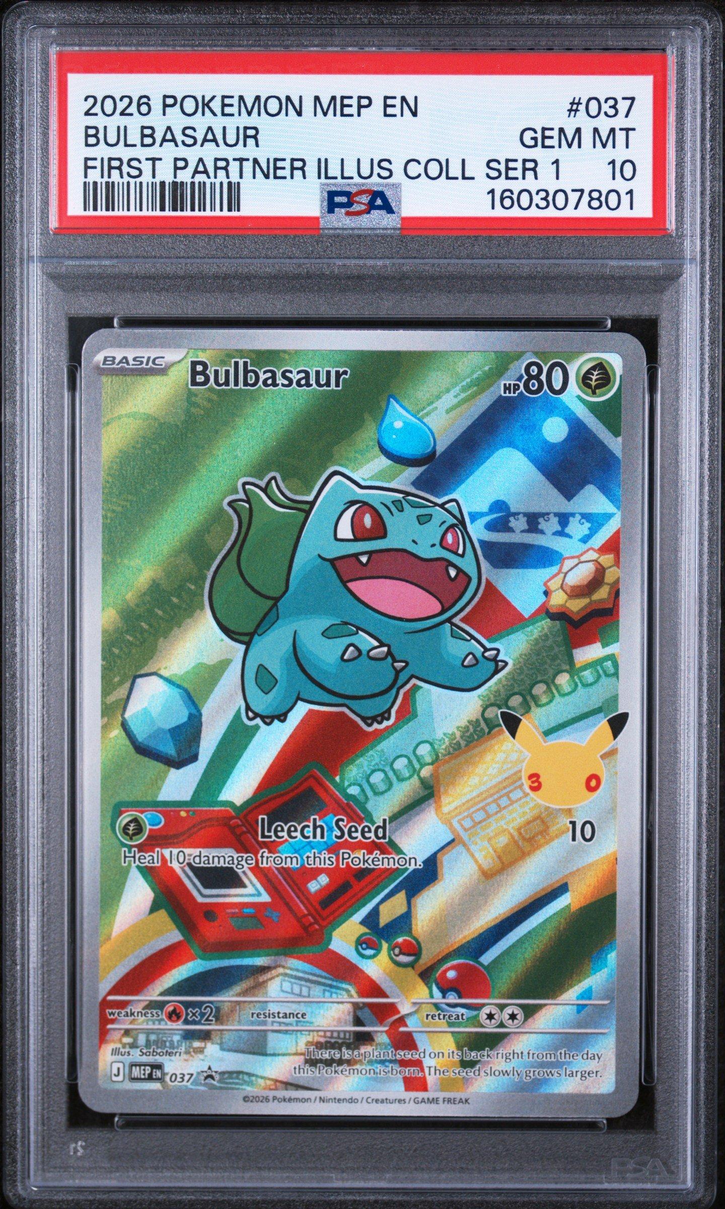 bulbasaur graded card 166/165 PSA Bgs CGC Tag Extended Artwork Pokemon 151 Collectible Card With Vibrant Artwork CGC 5.5 1st Edition Base