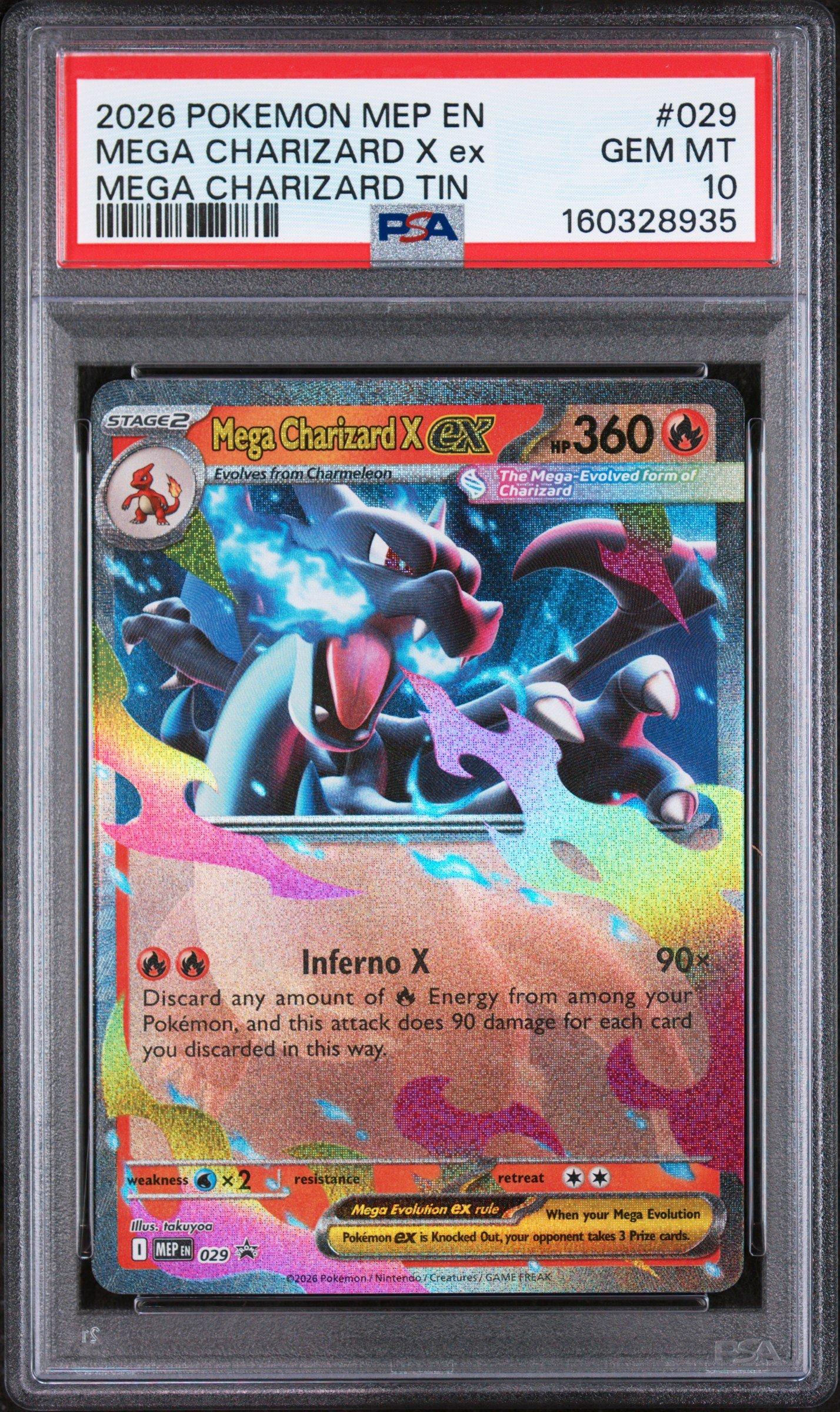 2026 Pokemon Mep En-me Black Star Promo 029 Mega Charizard X Ex