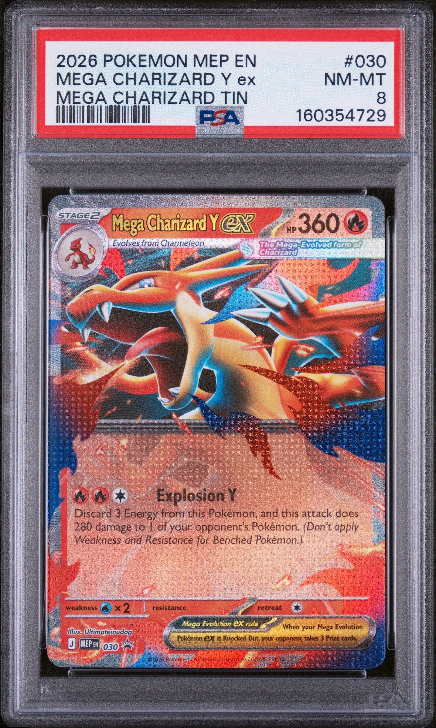2026 Pokemon Mep En-me Black Star Promo 030 Mega Charizard Y Ex