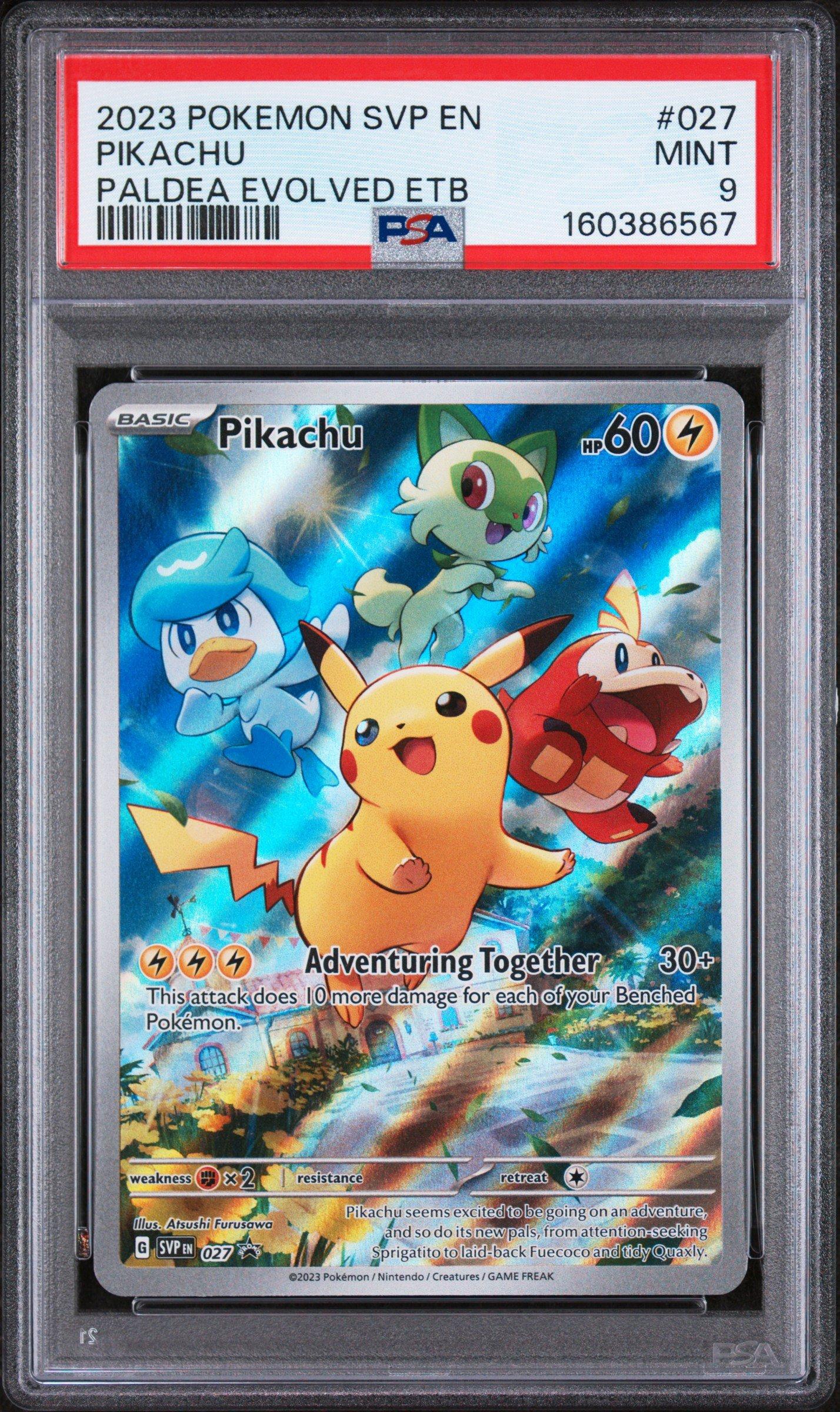 gamestop pokemon graded cards 2023 Svp En-sv Black Star Promo 027 Pikachu Paldea Evolved Elite Trainer Box PSA 9 Card Dive into the fascinating world of trading card games with the GameStop Power Packs 2026 Series 1 Gold Pack 2023 Pokemon Japanese Sv2a-pokemon Card