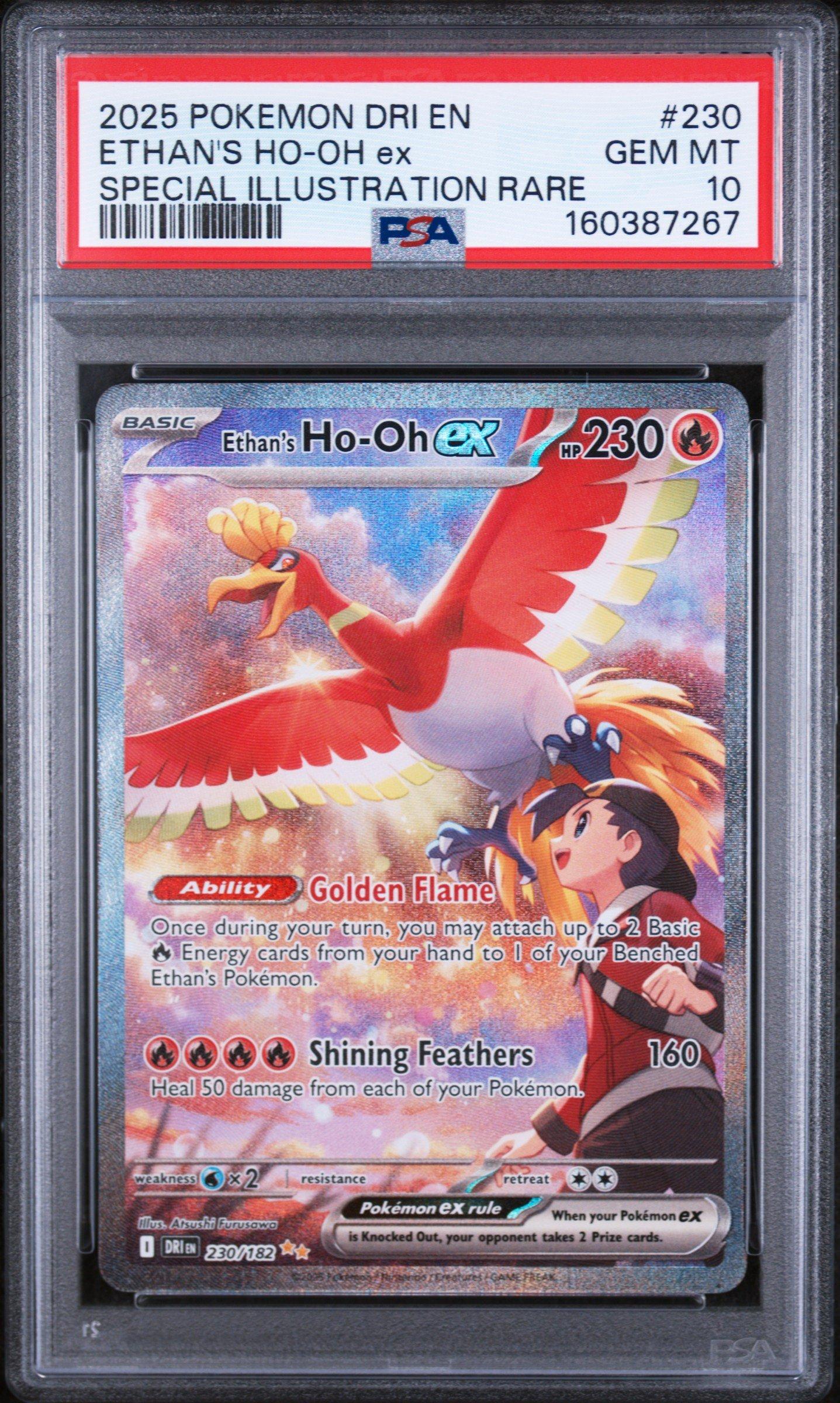 shiny ho oh pokemon card Ethan's Ho-Oh ex - Hot Air Arena Oh ex  PSA 9 Card 2025 Pokemon Japanese SV9a-Heat Wave
