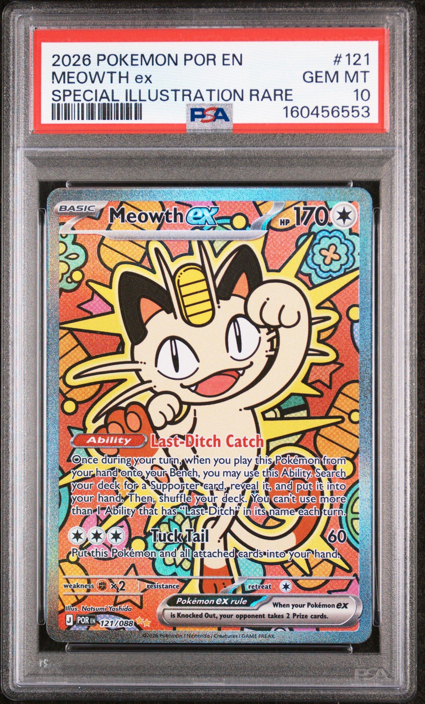 2026 Pokemon Por En-perfect Order 121 Meowth Ex Special