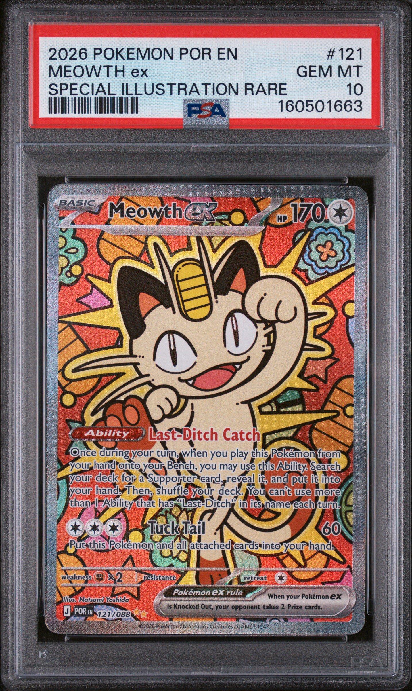 2026 Pokemon Por En-perfect Order 121 Meowth Ex Special