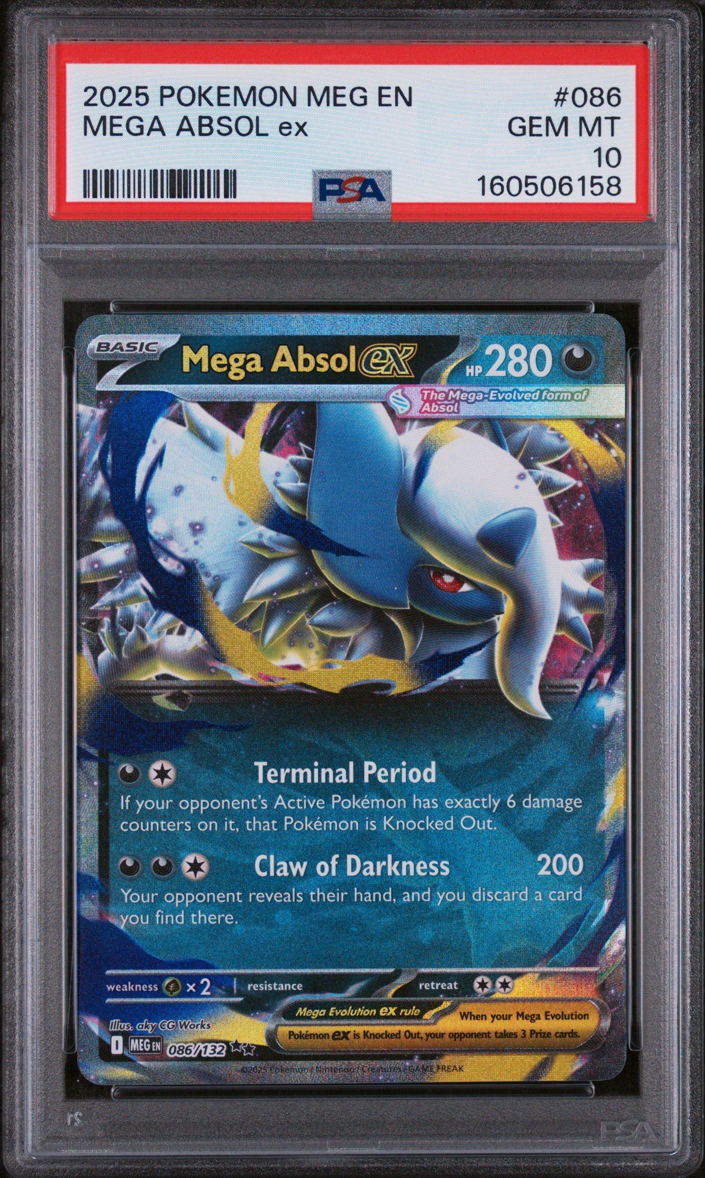 キ*ラ様 【PSA10】2025 ポケモンカード メガアブソルEX #089 2025 Pokemon Meg En-mega Evolution 086 Mega Absol Ex PSA 10 Graded
