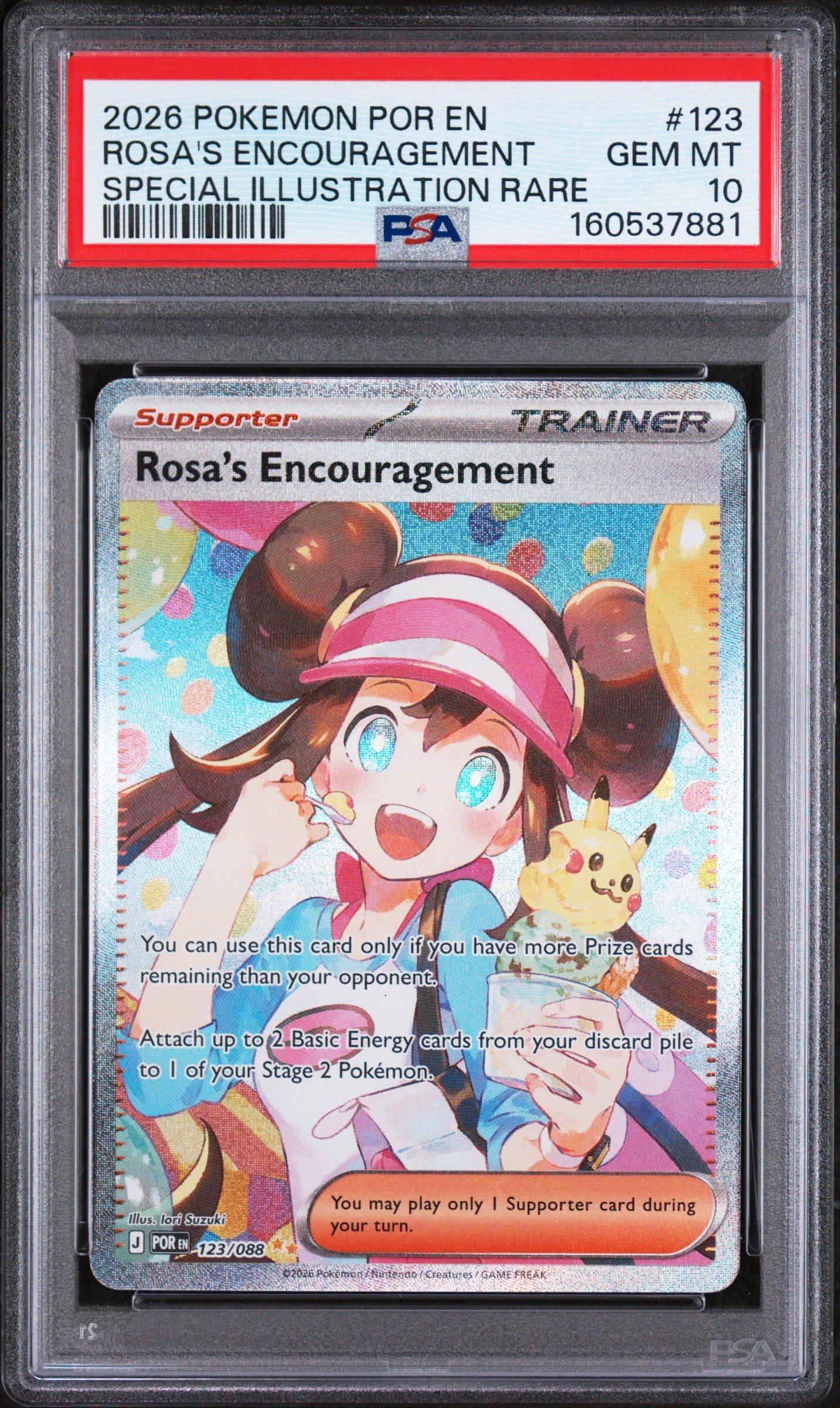 2026 Pokemon Por En-perfect Order 123 Rosa's Encouragement Special