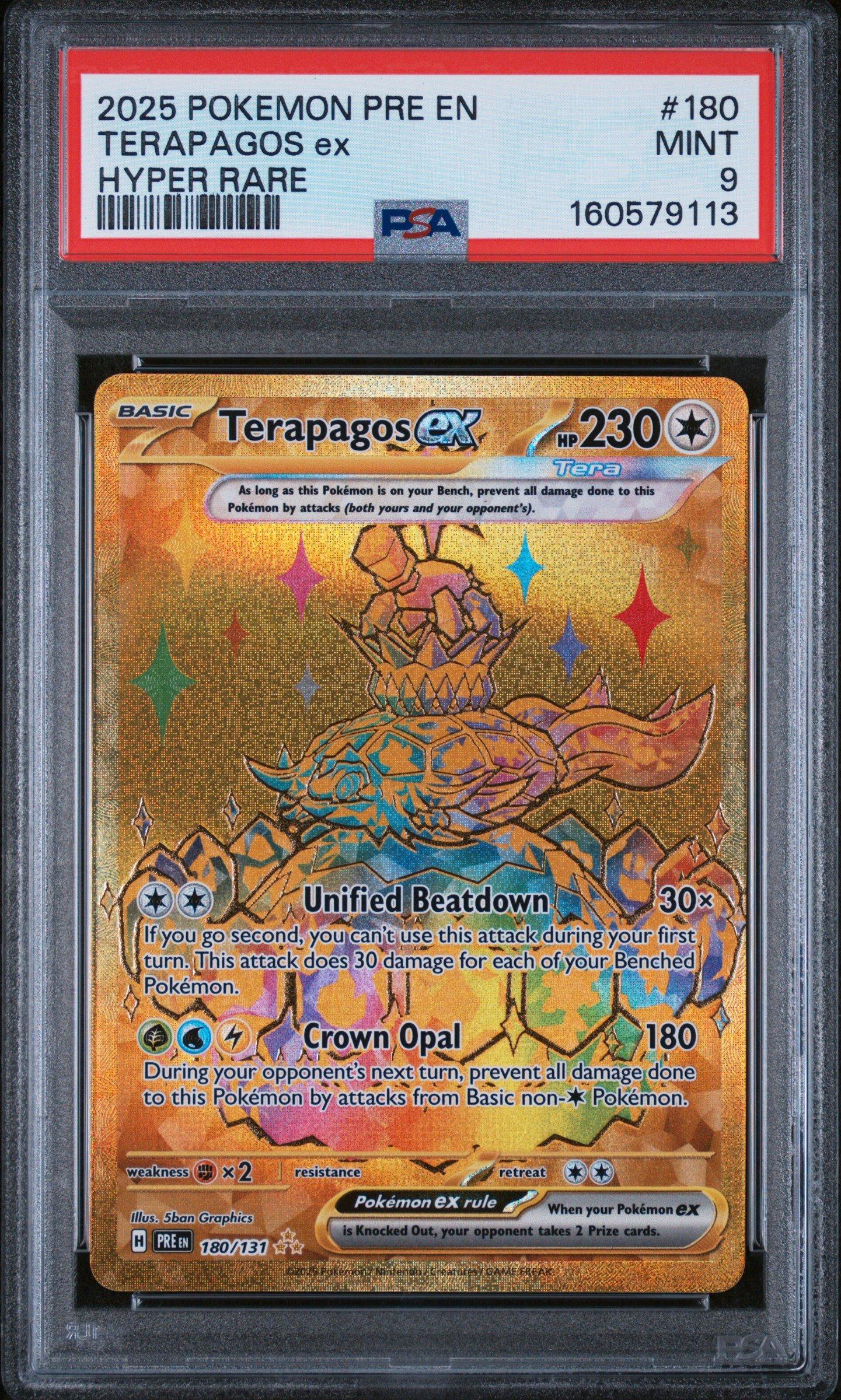 terapagos ex pokemon card value Gold (133/102) - Stellar Miracle (sv7) 4 Pokemon Terapagos ex Ultra Premium Boxes per Case 1 Foil Promo Card Featuring Terapagos ex per Box 1 Foil Promo Card Featuring Lapras ex per Box 1 Foil Promo Card Featuring Cinderace ex per Box 8 Foil Basic Energy Cards per Box 1 Magnetic 3 2025 Pokemon Pre En-prismatic Evolutions