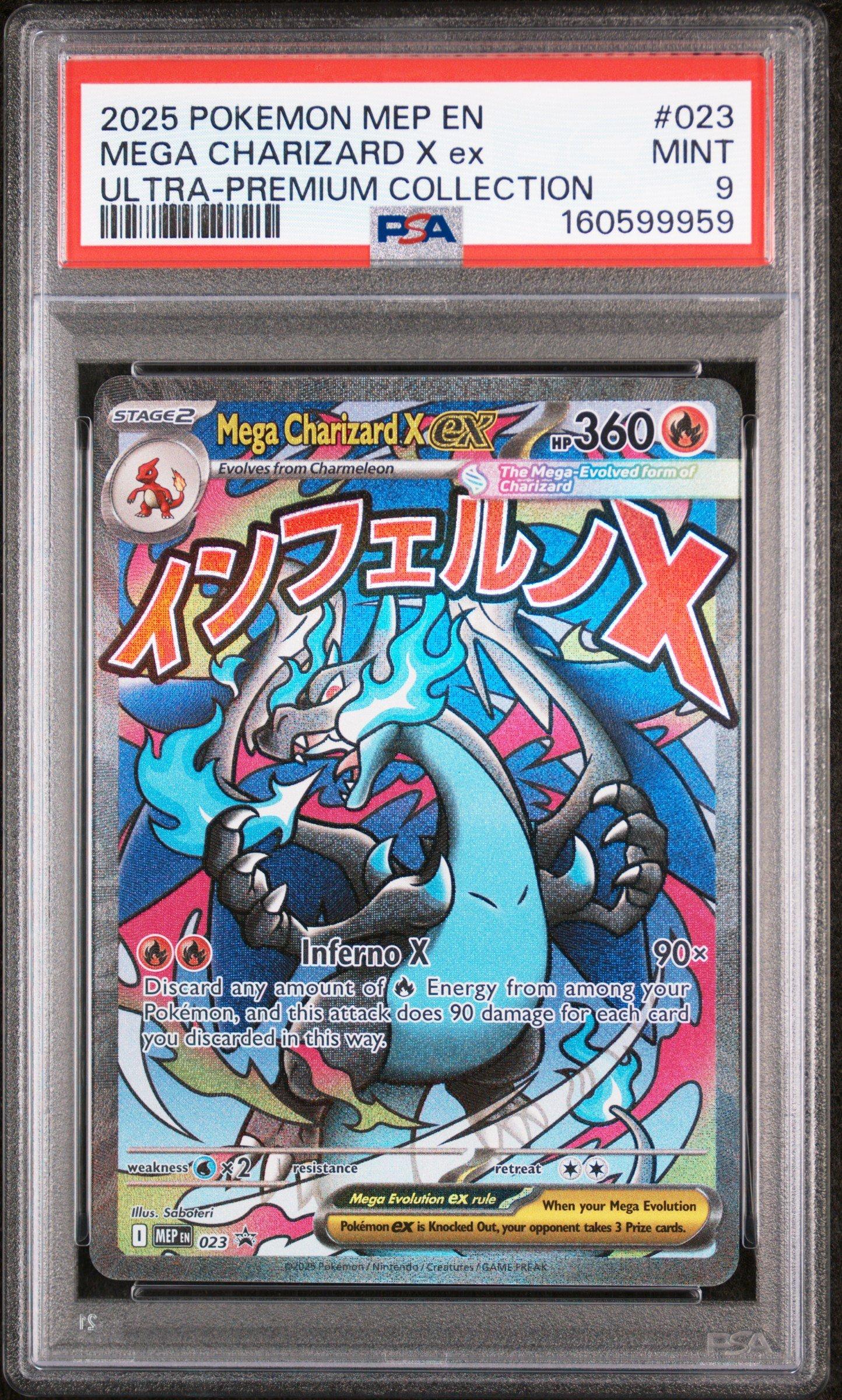 2025 Pokemon Mep En-me Black Star Promo 023 Mega Charizard X Ex
